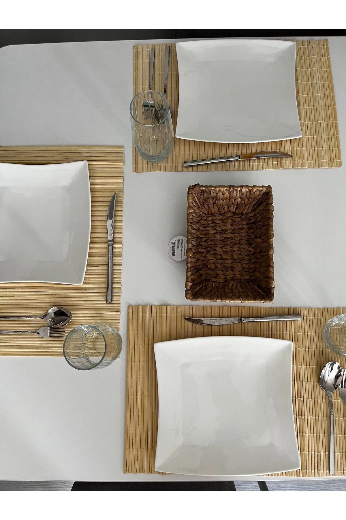 Bamboo-Bamboo American Placemat Foldable Plate (4 Pieces) 2