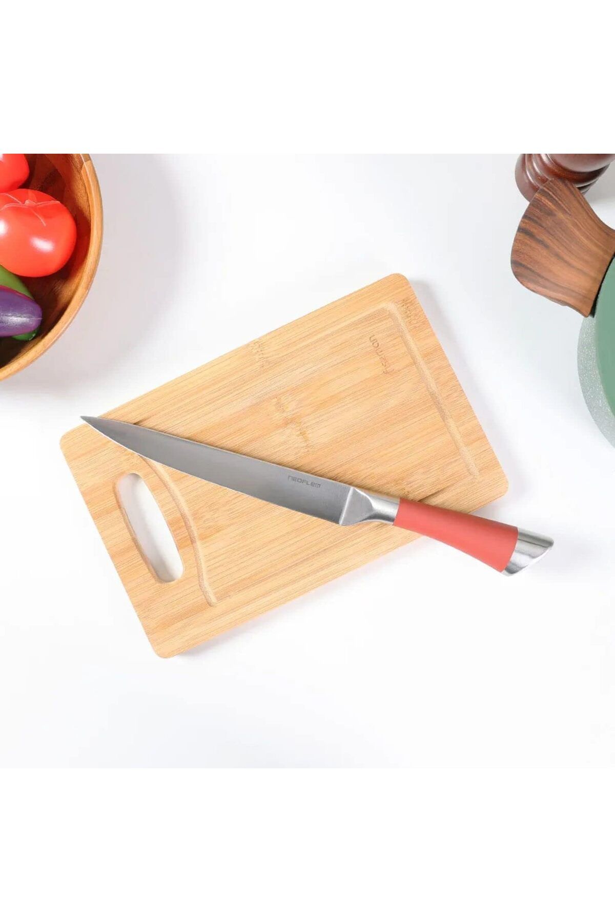 NEOFLAM-8" SLICER KNIFE WITH TPR HANDLE 3