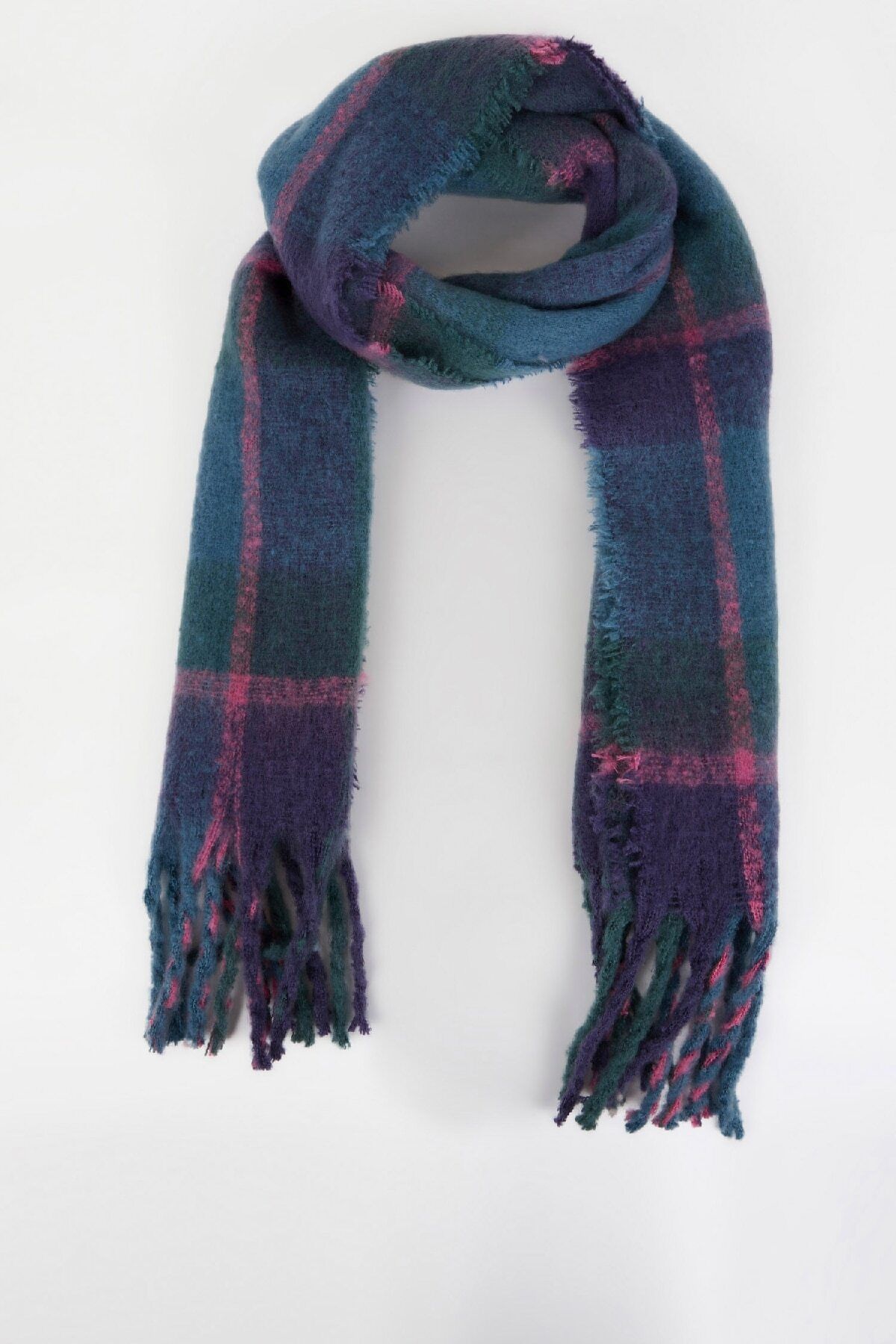 DeFacto-Thick Woven Women's Scarf - Checkered A6634Ax24Wn 1