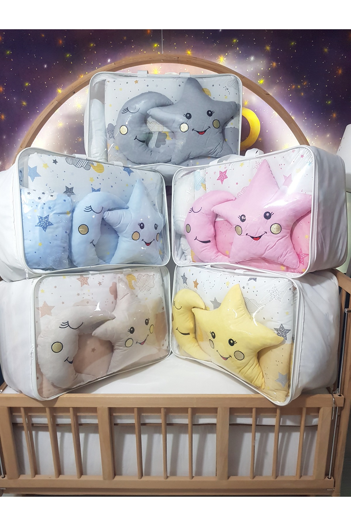 Baby Clime 60x120 Rüya Serisi Bebek Uyku Seti Sarı (CİBİNLİK VE APARAT DAHİL) fotoğrafı 7 (önizleme)