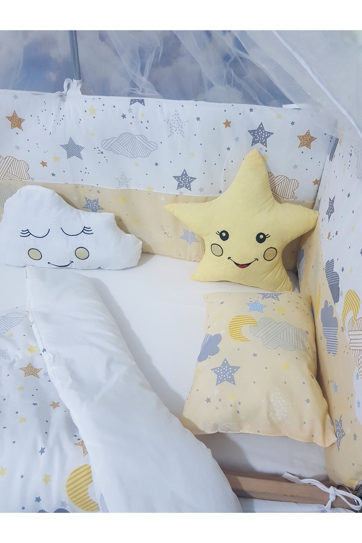 Baby Clime 60x120 Rüya Serisi Bebek Uyku Seti Sarı (CİBİNLİK VE APARAT DAHİL) fotoğrafı 5 (önizleme)