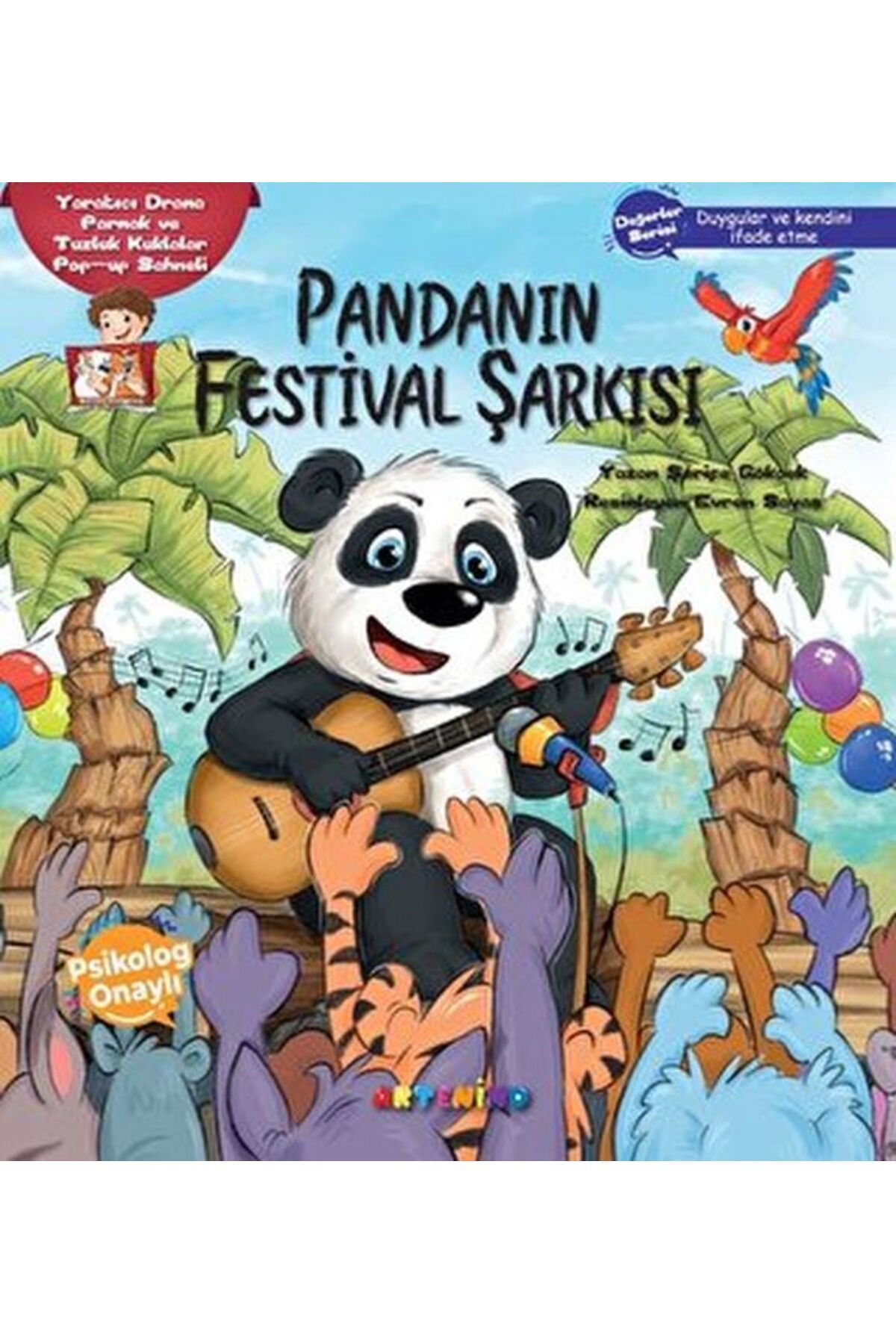 Destek Yayınları Pandanın Festival Şarkısı Yaratıcı Drama Parmak ve Tuzluk Kuklalar Pop-up Sahneli
