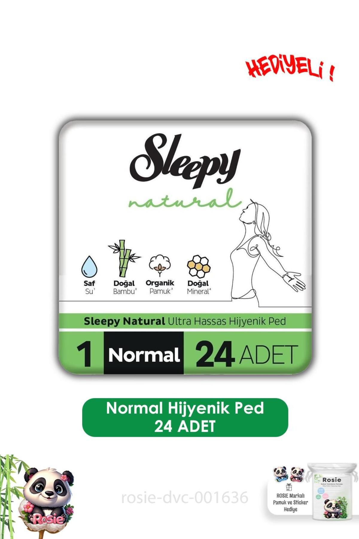 Sleepy Natural Ultra Hassas Hijyenik Ped Normal 24 Adet Ped ve ROSIE