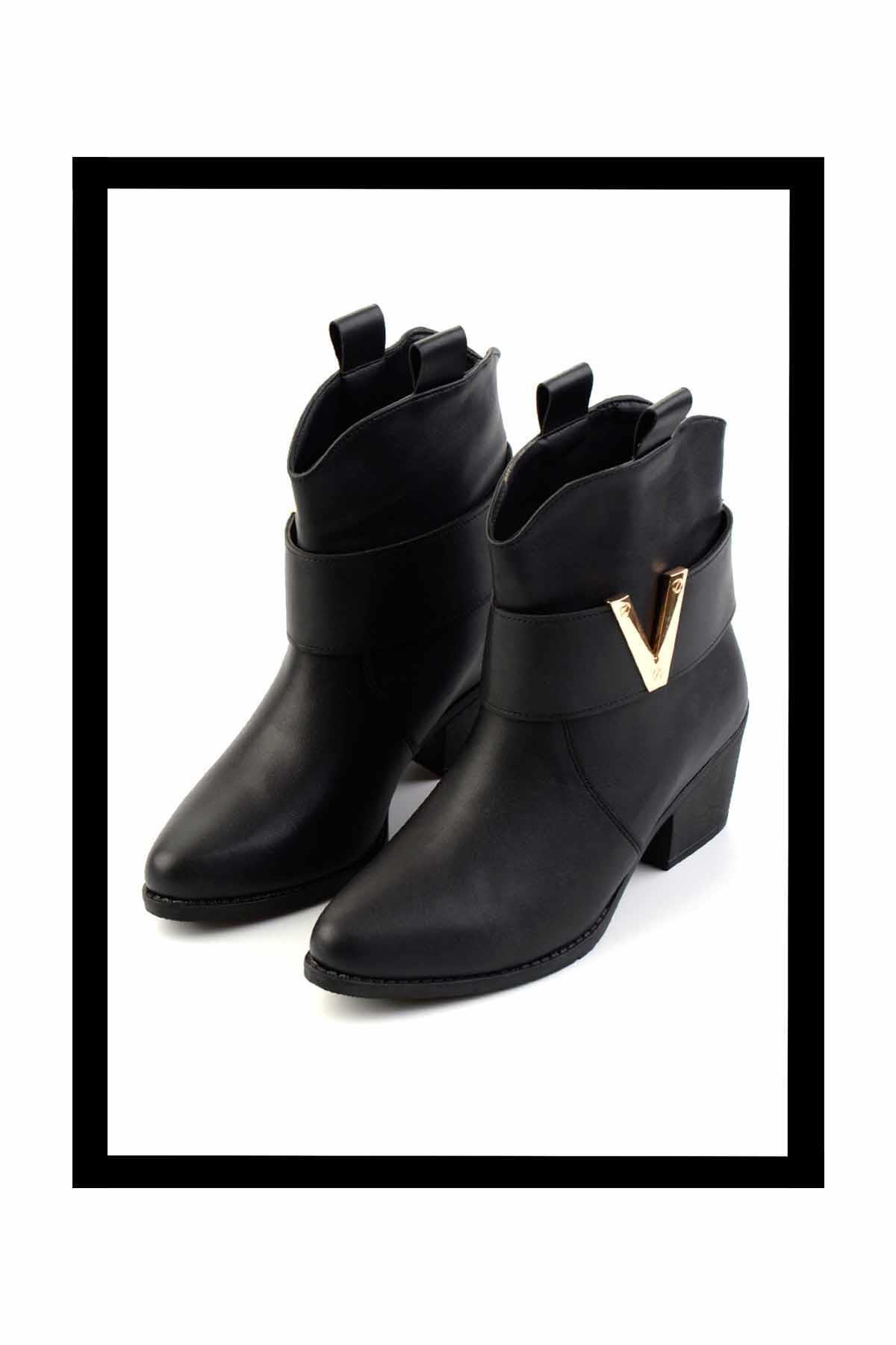 Bambi Siyah  Kadın Bot & Bootie K02586232609
