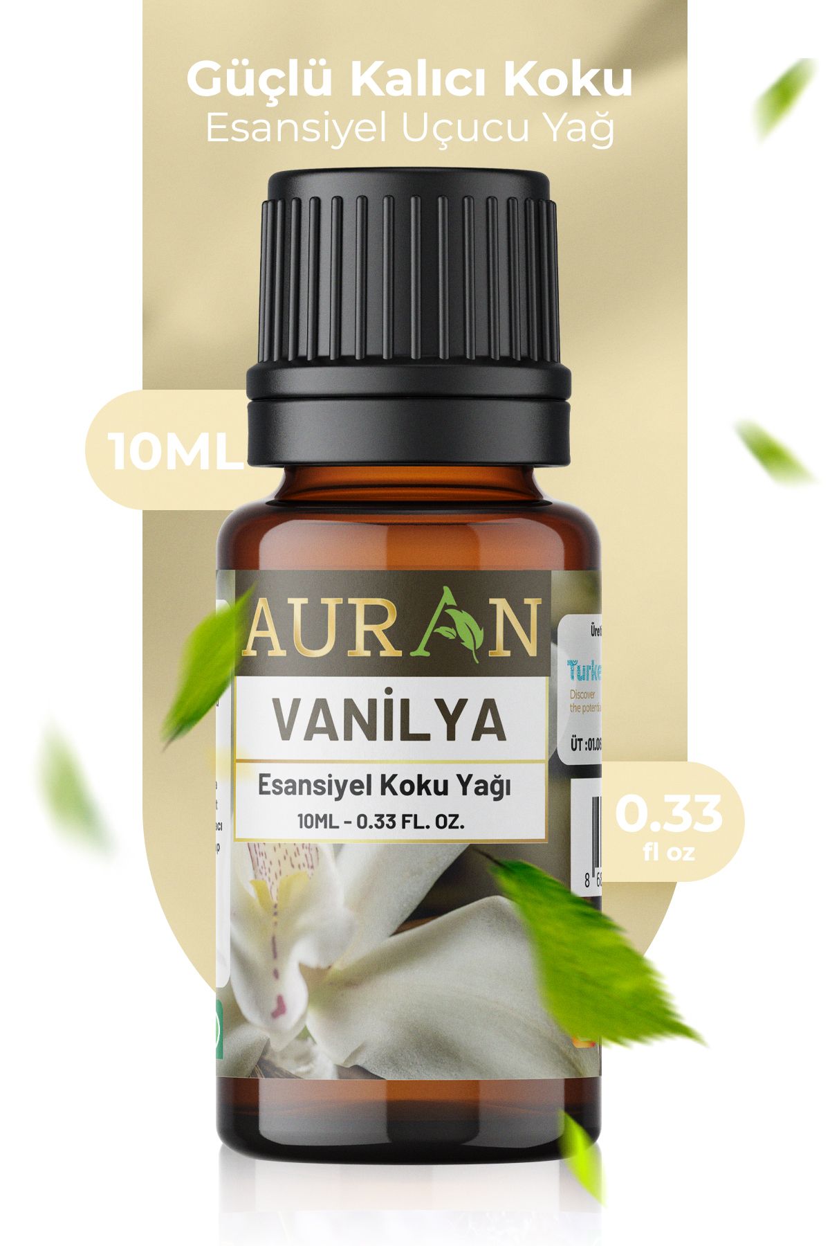 AURAN Vanilya Esansiyel Uçucu Koku Yağı Difüzör Esansı Buhurdanlık Yağı Aromaterapi Yağı 10ml