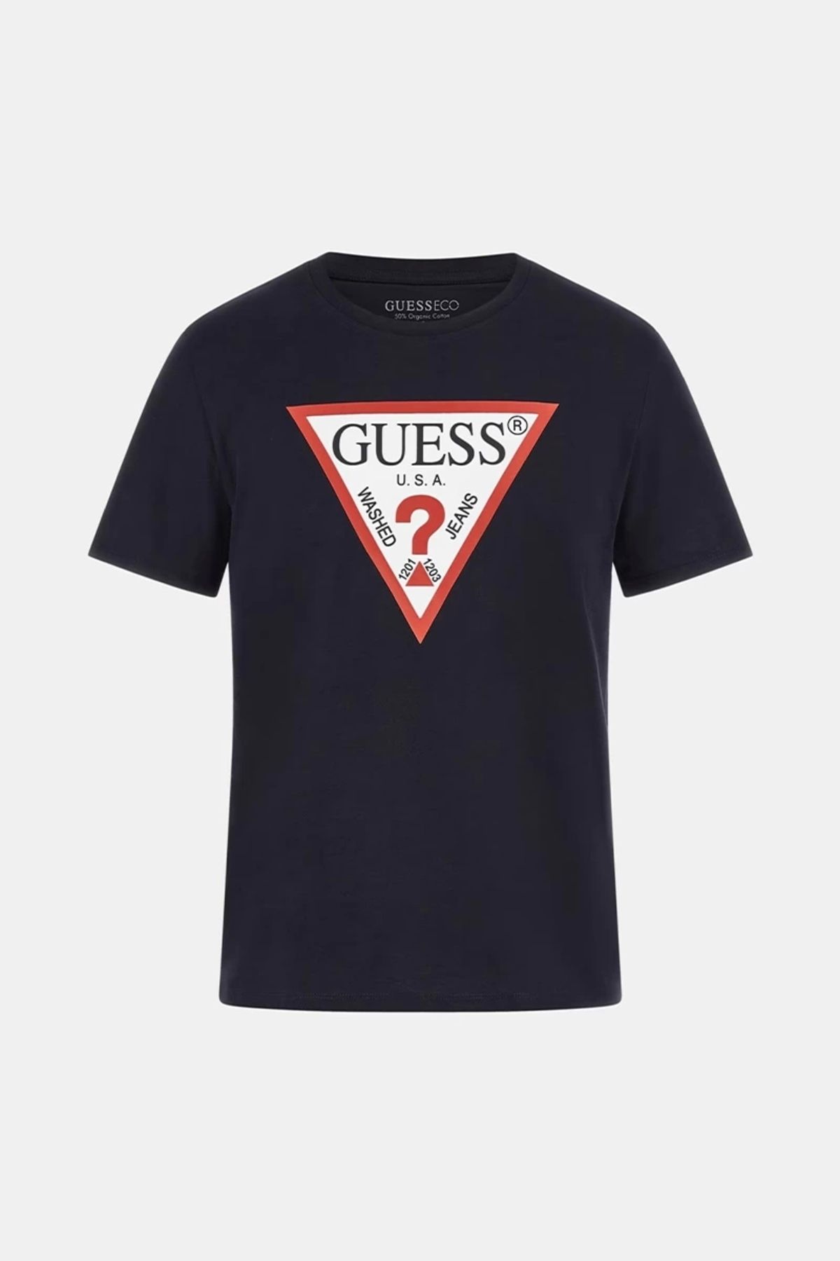 تی شرت آبی مردانه CN SS Logo Original 's Slim Fit Guess