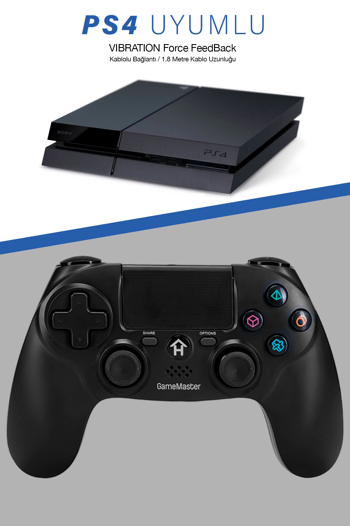 GoldMaster Gp-447 Kablolu Titreşimli Ps4 Oyun Kolu - Fiyatı, Yorumları