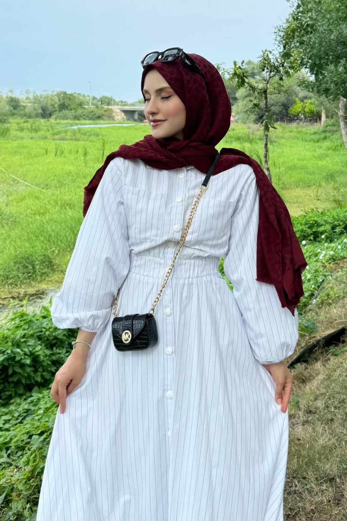 پیراهن سفید زنانه حجاب لباس اسنپ راه خوب lurex moda