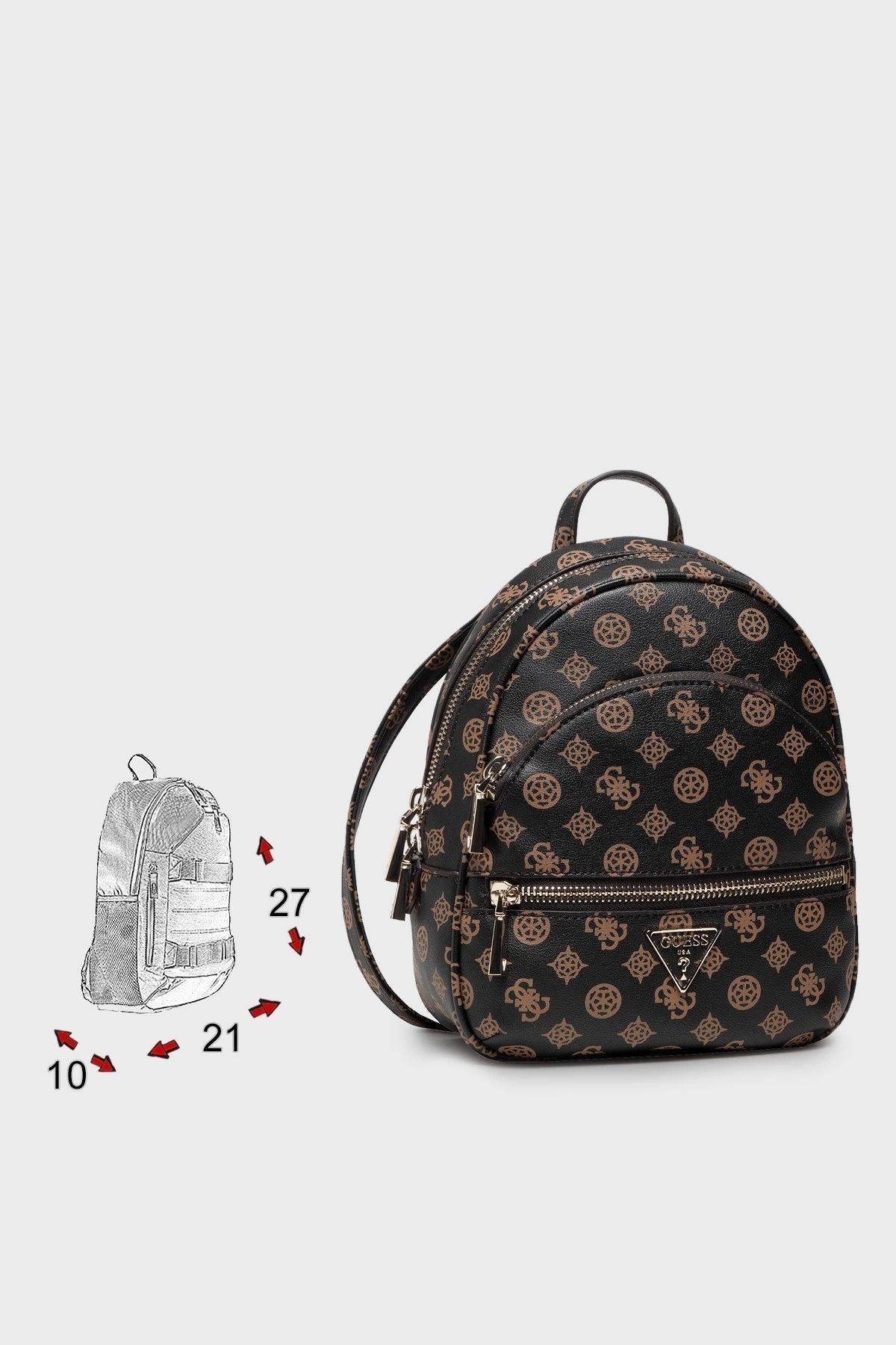 Guess-Manhattan Backpack Dámský hnědý batoh Hwpg6994320-mlo 7