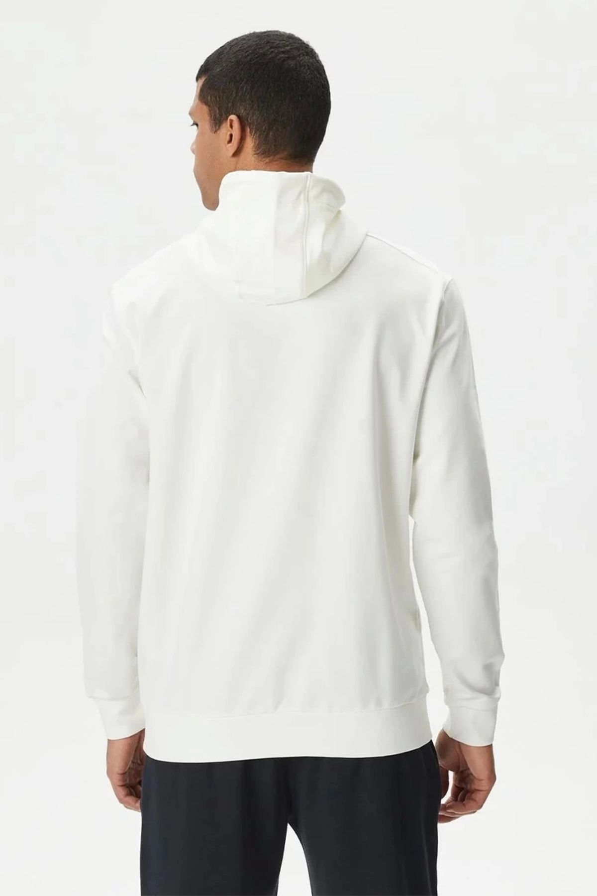 Nautica-Nautıca Men's White Standard Fit Sweatshirt 3