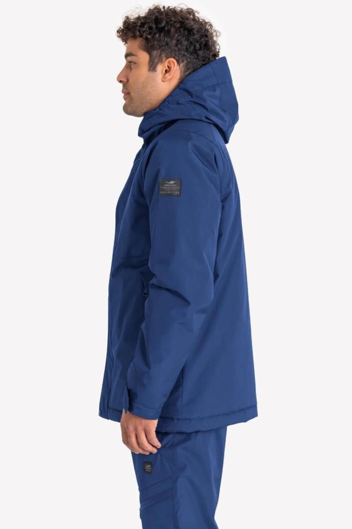 Lescon-23ktep001052ıng Indigo Men's Waterproof Coat 23k-1052 5