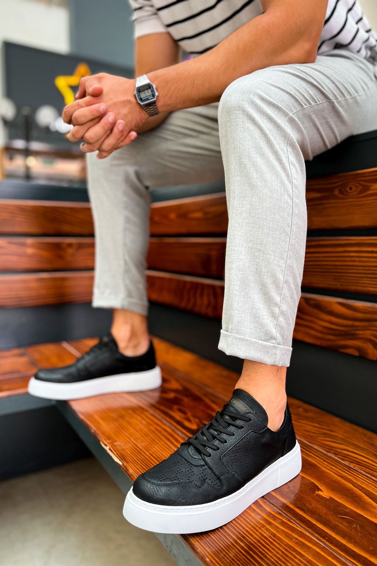 PİNK STAR CH153 CBT Oxford Erkek Ayakkabı SIYAH