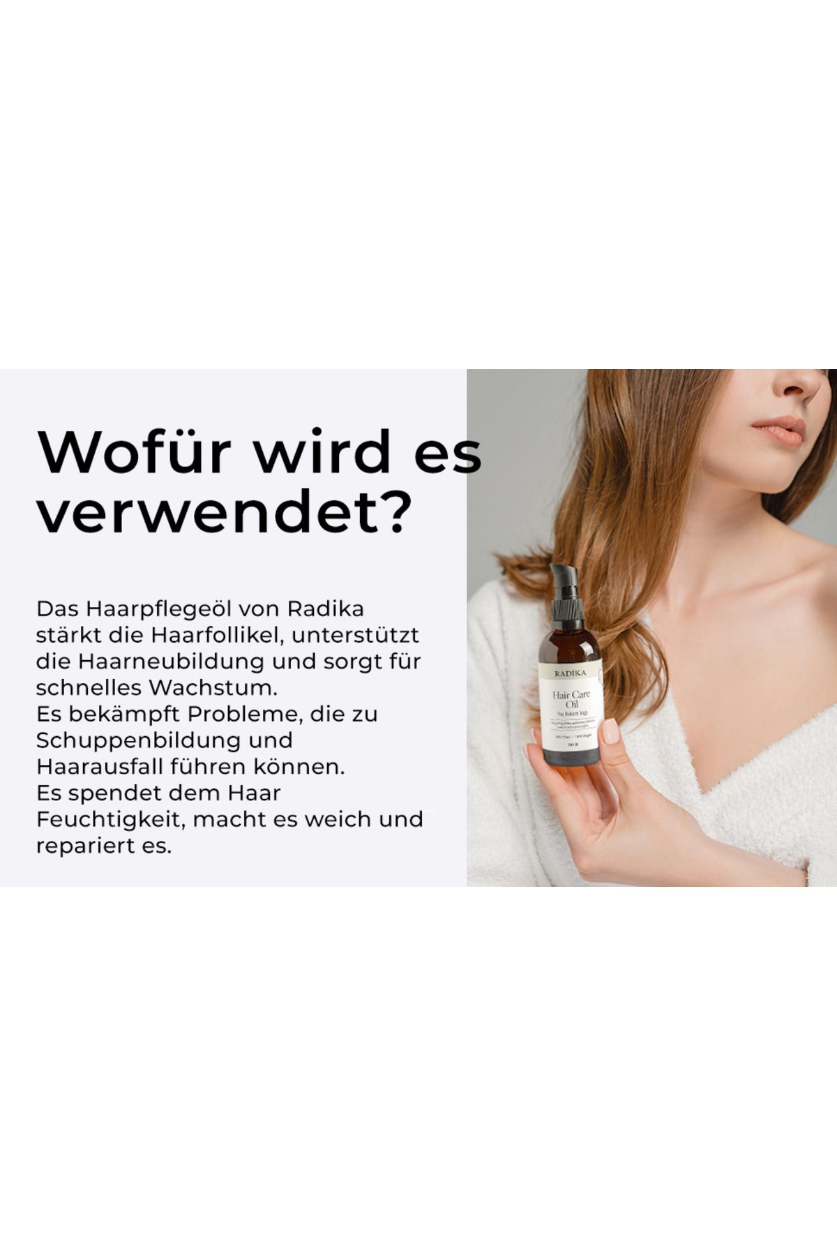 Radika Aromatherapy-Haarpflegeserum, Vitamin A-E-F, 100% Rein, BIO, natürlich, 100 ml 4