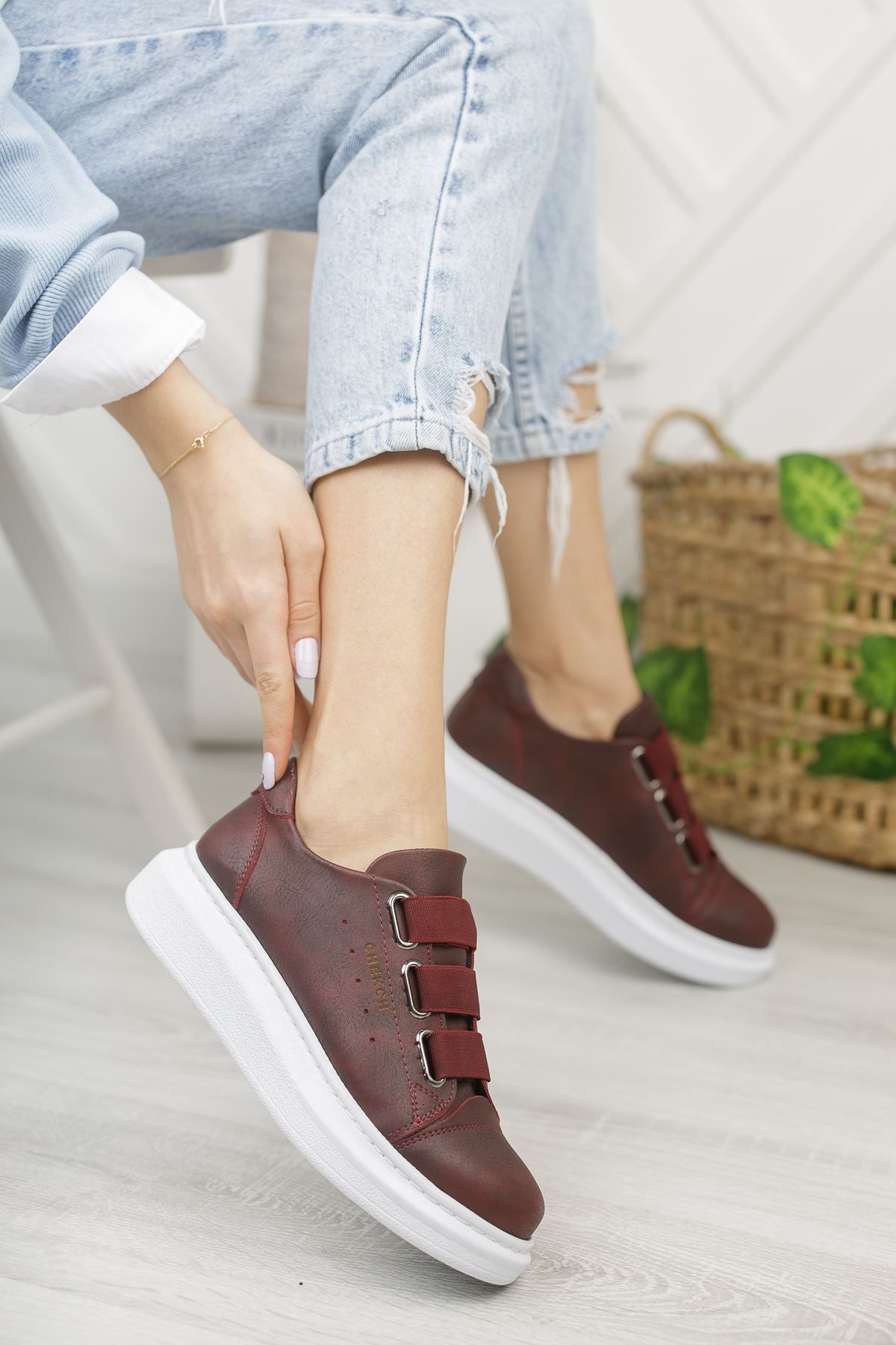 PİNK STAR CH253 CBT Mirror Non Kadın Ayakkabı BORDO
