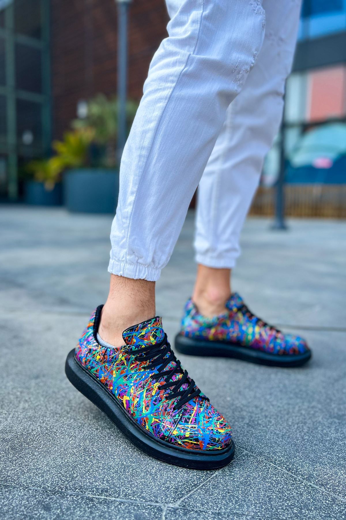 PİNK STAR CH254 CST Pittura Erkek Ayakkabı 538 CRAZY SPLUSH SIYAH