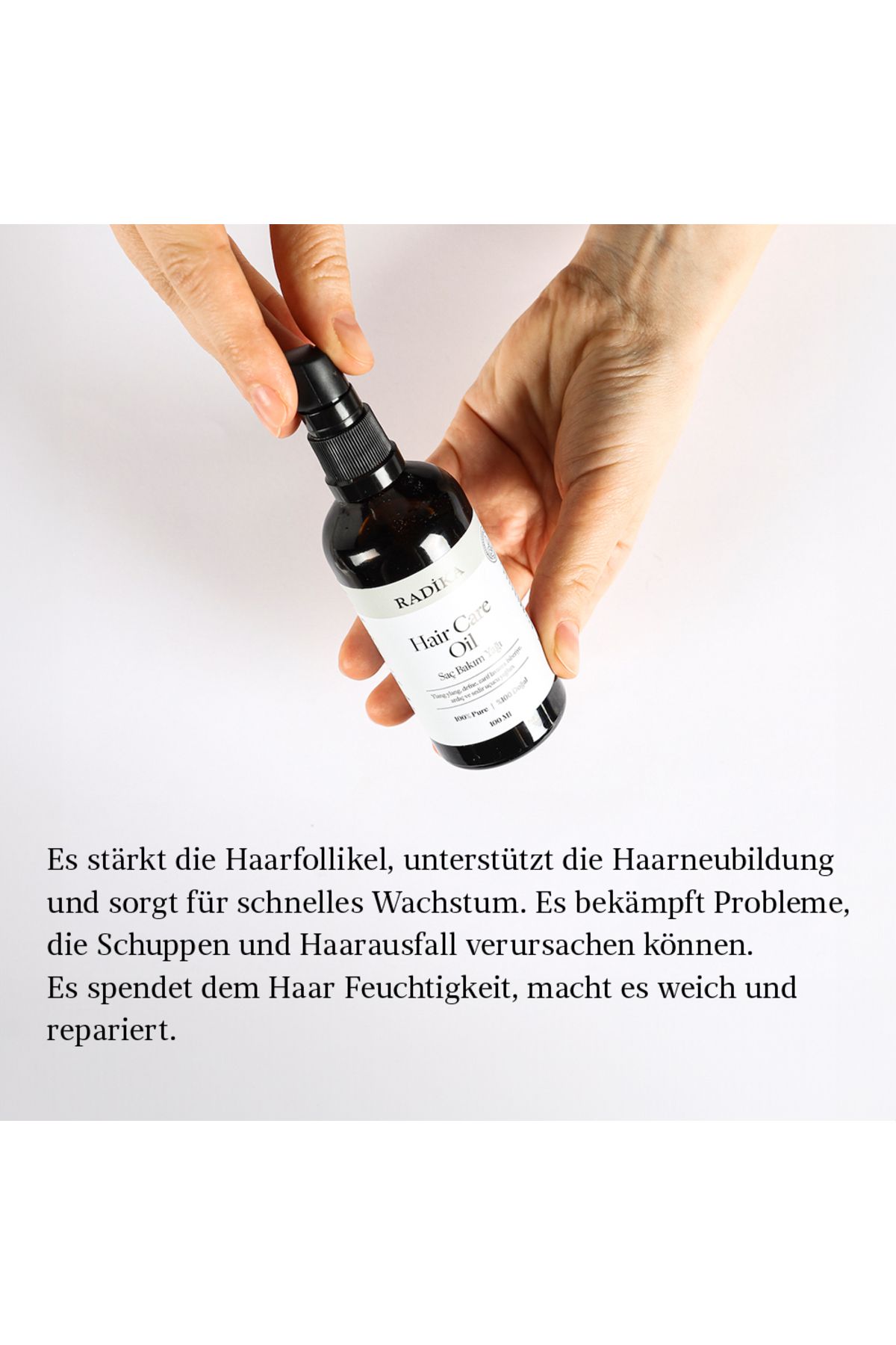 Radika Aromatherapy-Haarpflegeserum, Vitamin A-E-F, 100% Rein, BIO, natürlich, 100 ml 2