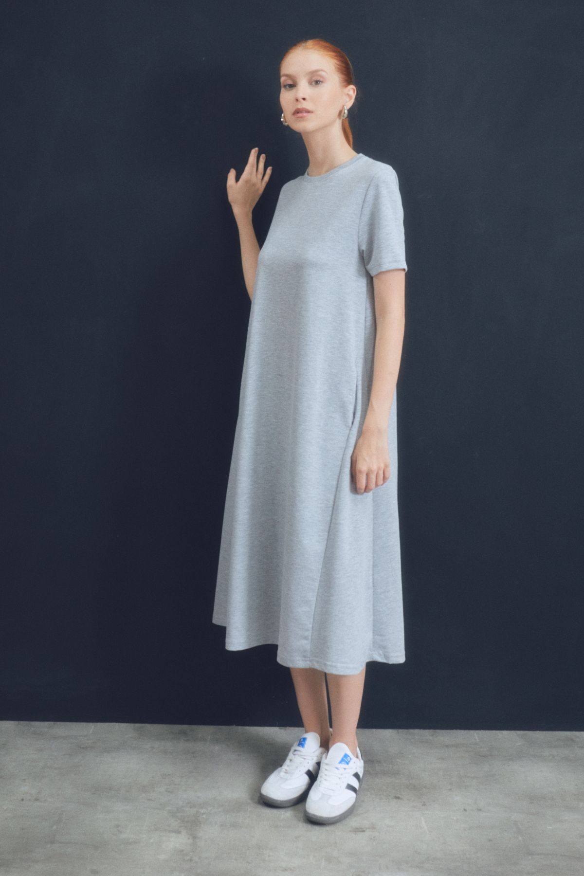 Fulla Moda-Oversize Basic Pocket Dress 2