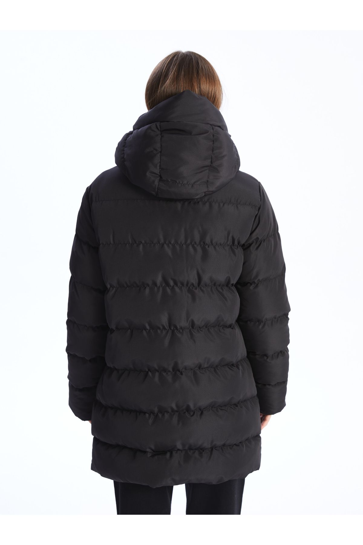 LC Waikiki-Dámský kabát s kapucí Puffer 6