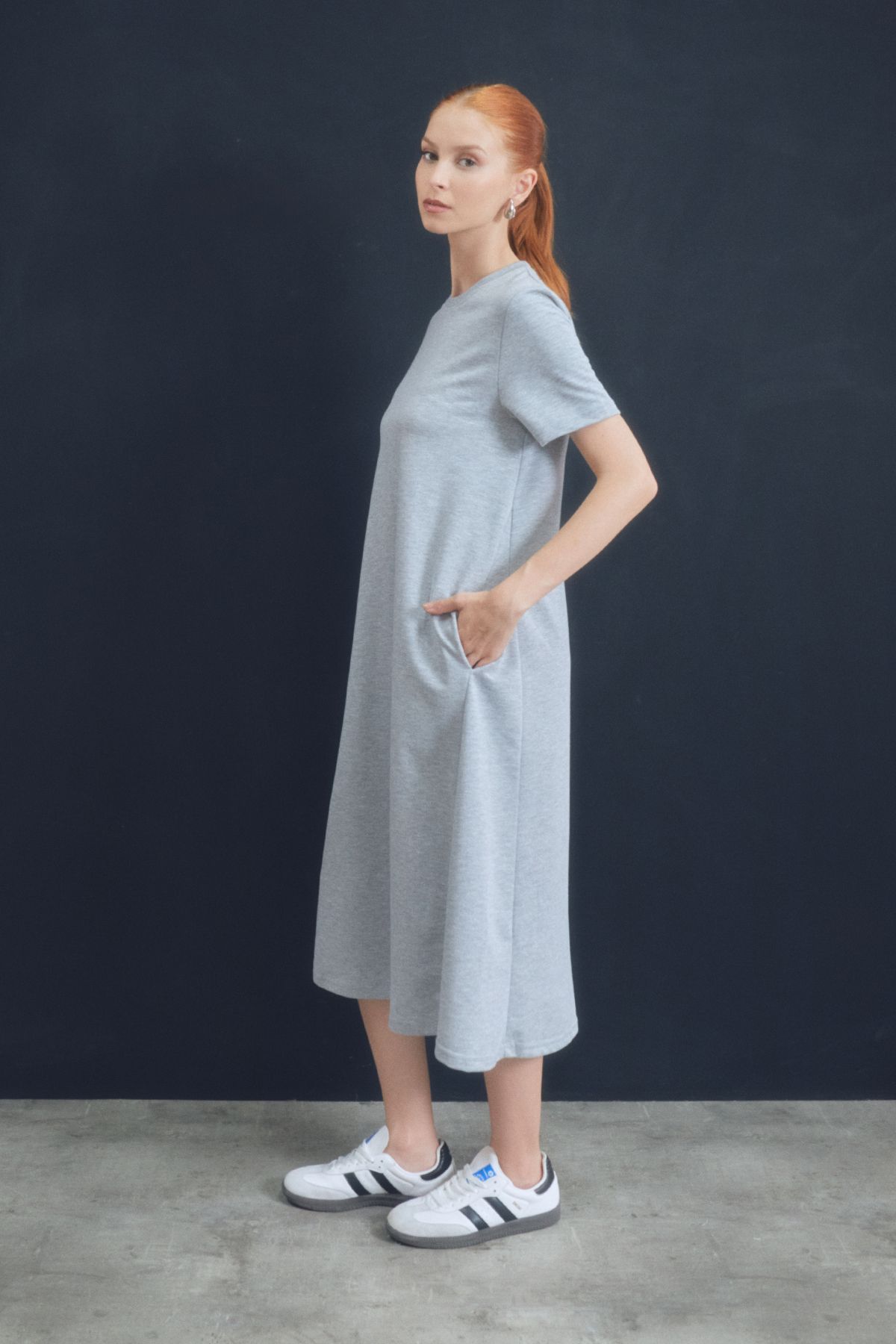 Fulla Moda-Oversize Basic Pocket Dress 4