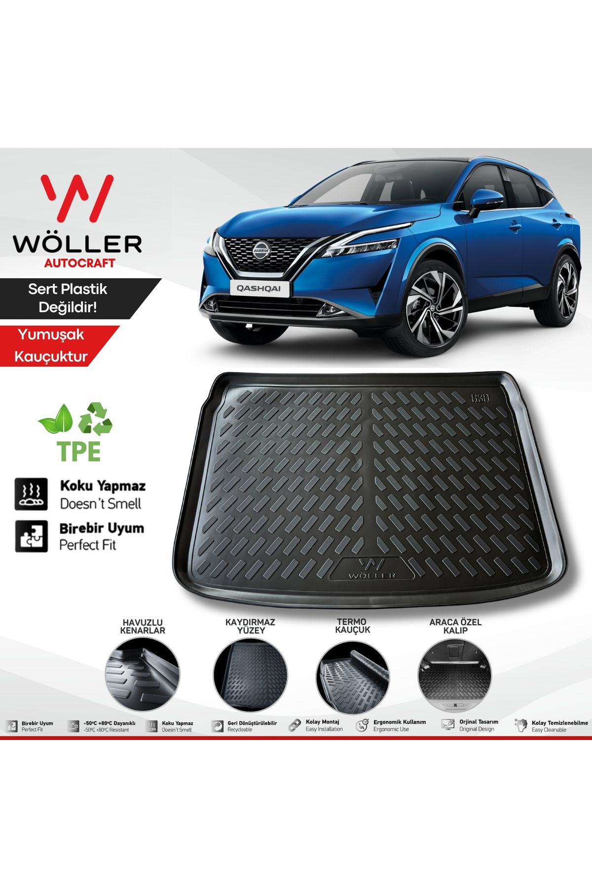 wöller Nissan Qashqai Bagaj Havuzu 2022 Sonrası 3d Ultraflex Esnek