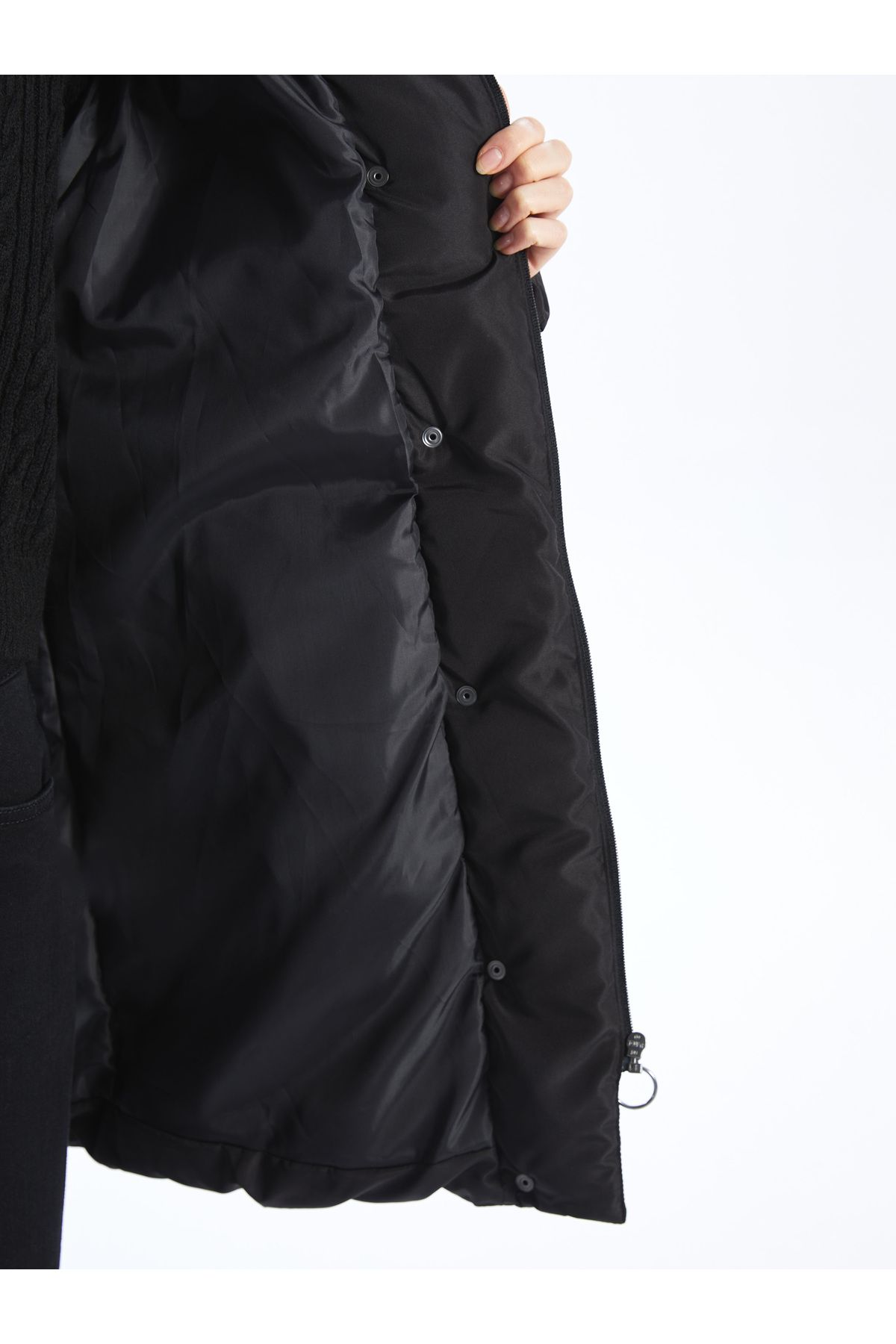 LC Waikiki-Dámský kabát s kapucí Puffer 5