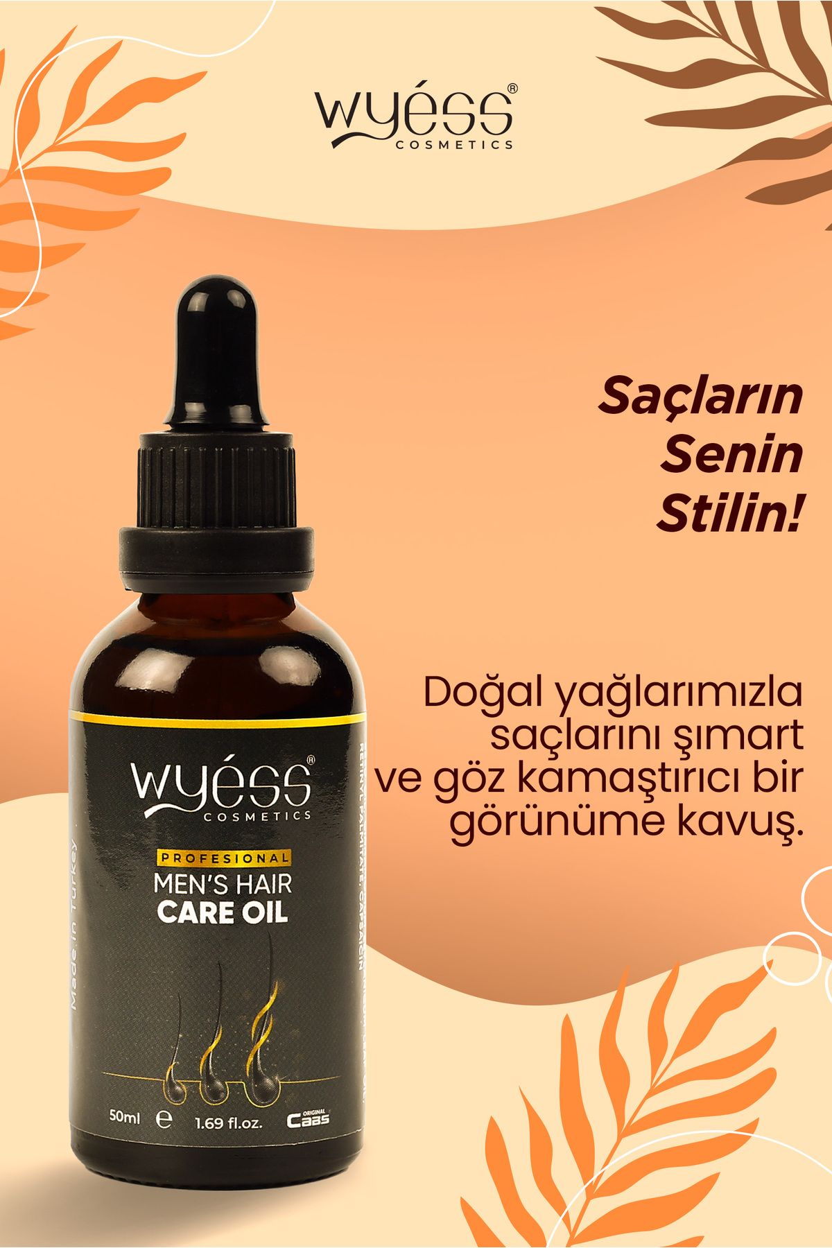 Wyess Erkek Saç Bakım Yağı-serumu Dökülme Karşıtı, Yeni Saç Teli Çıkaran, E / A Vitaminli 35 Yağ 50 ml-6