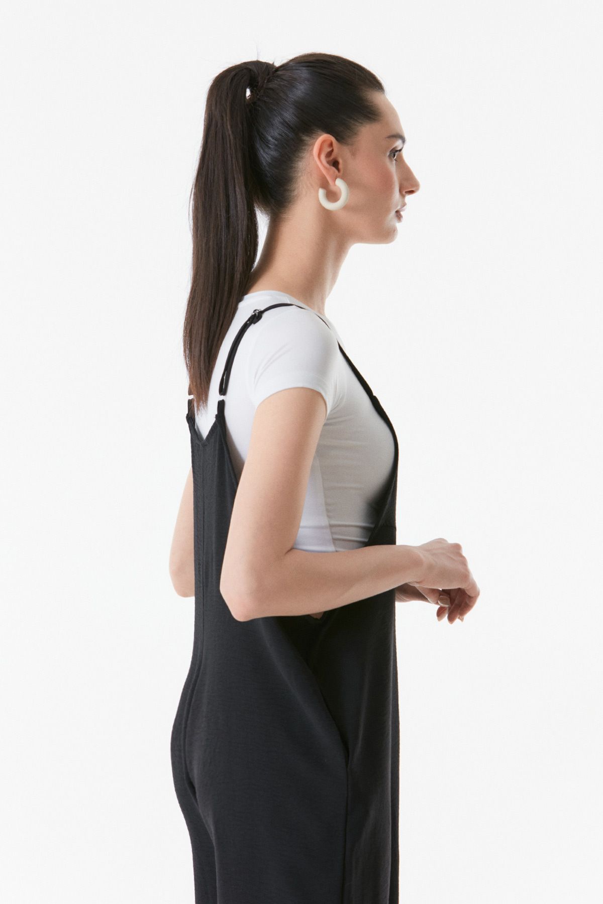 Fulla Moda-Ayrobin Fabric Casual Jumpsuit - Rope Strap 4