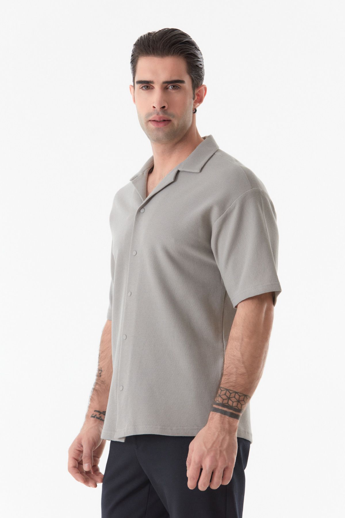 Fulla Moda-Basic Snap Shirt 5