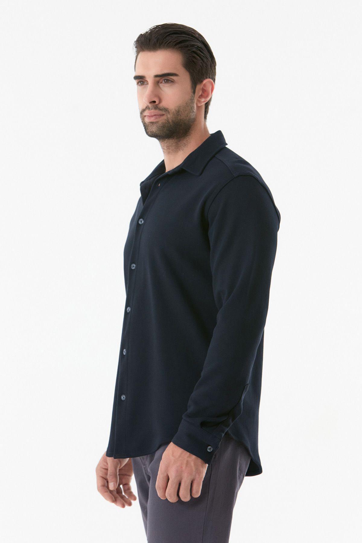 Fulla Moda-Buttoned Basic Shirt 2