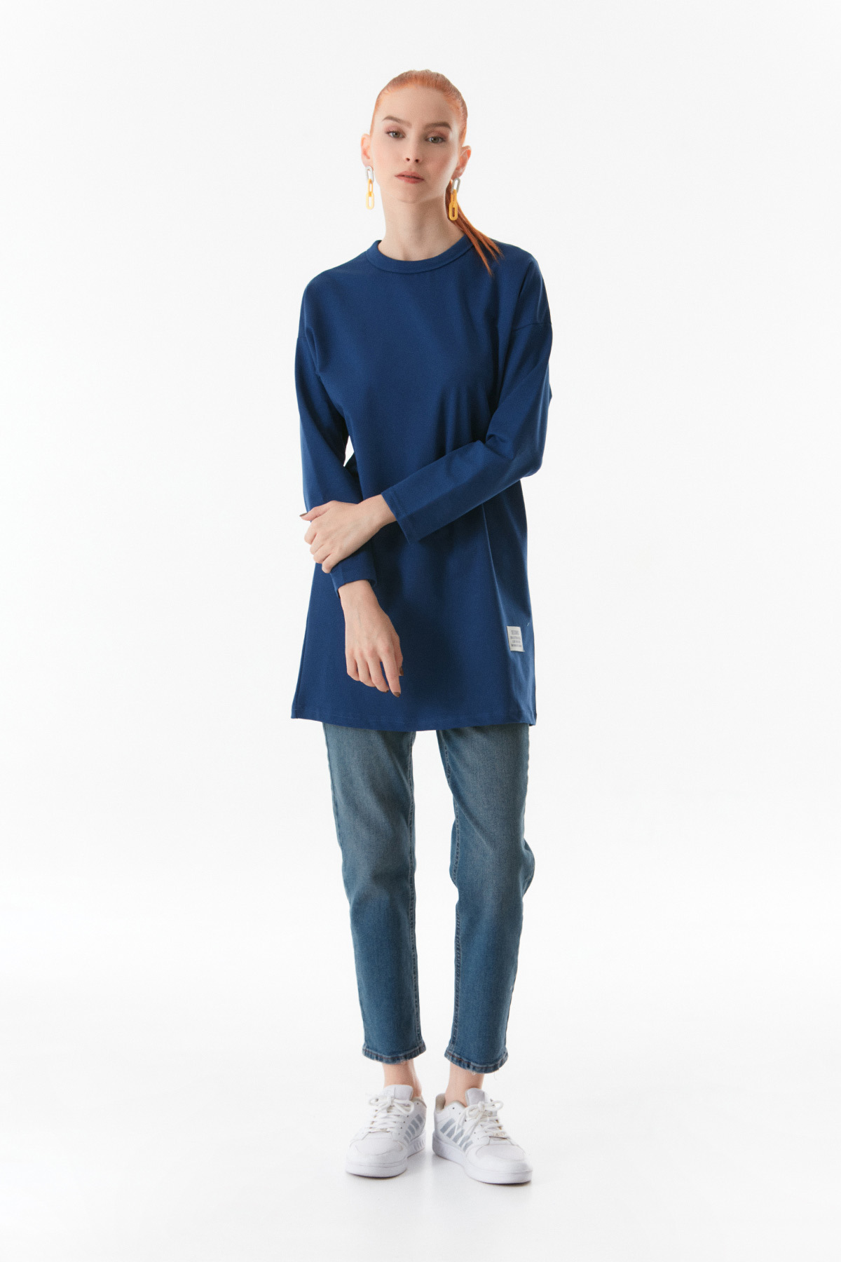 Fulla Moda-Basic Crew Neck Tunic 2