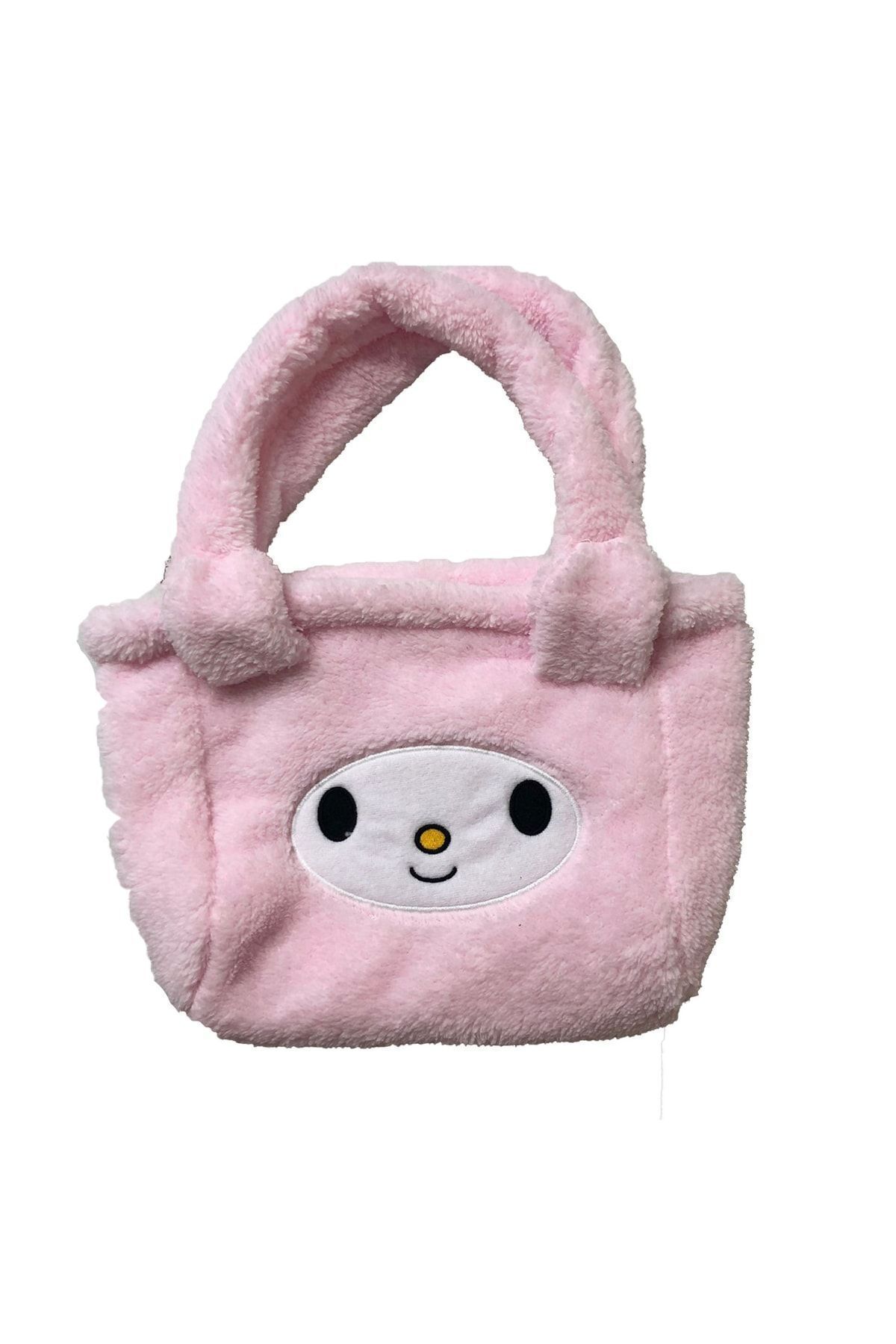 Puffbutik-Sanrio My Melody Pink Plush Women's Bag - Daily Handbag 1