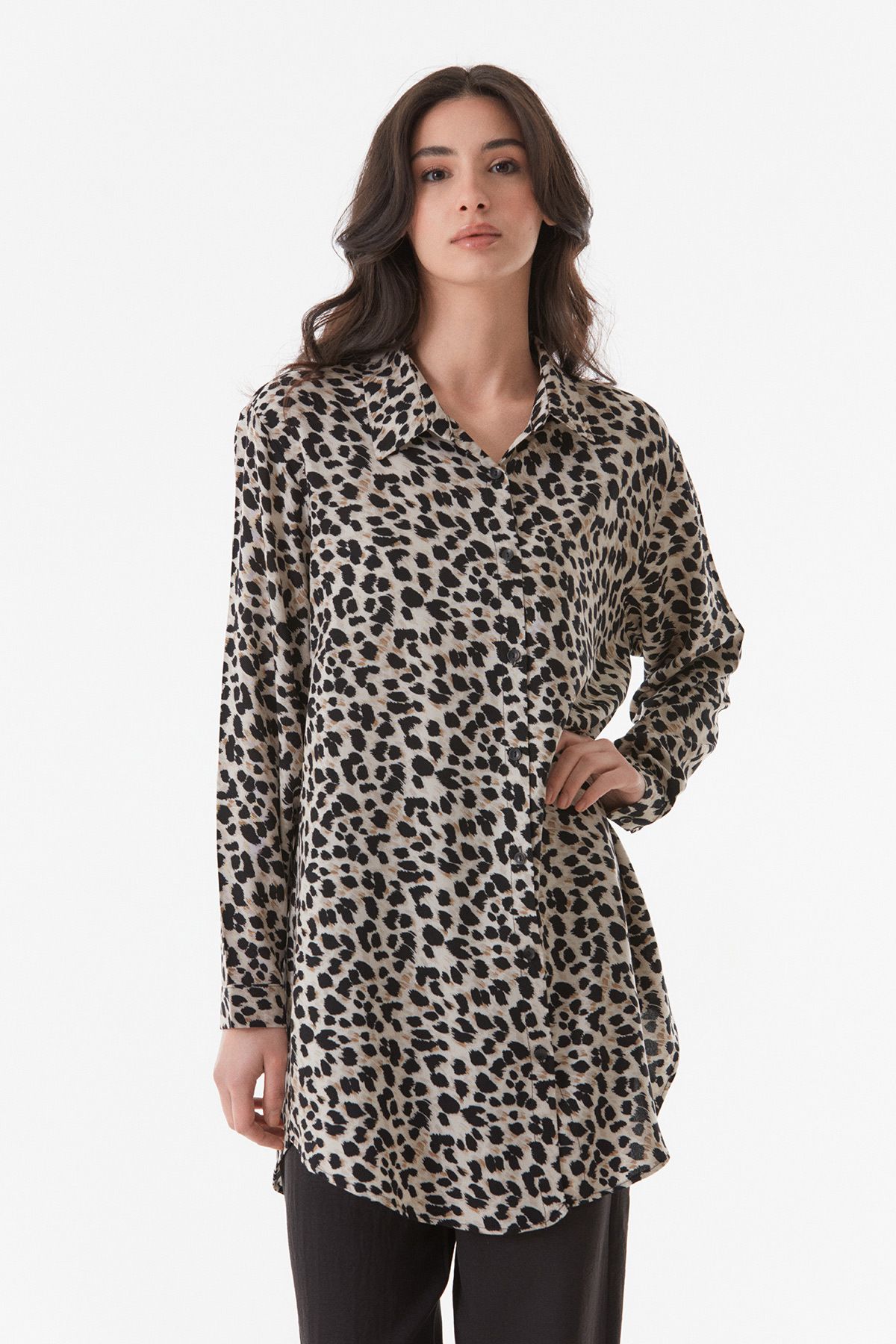 Fulla Moda-Plus Size Leopard Patterned Palazzo Set - Fullamodest 6