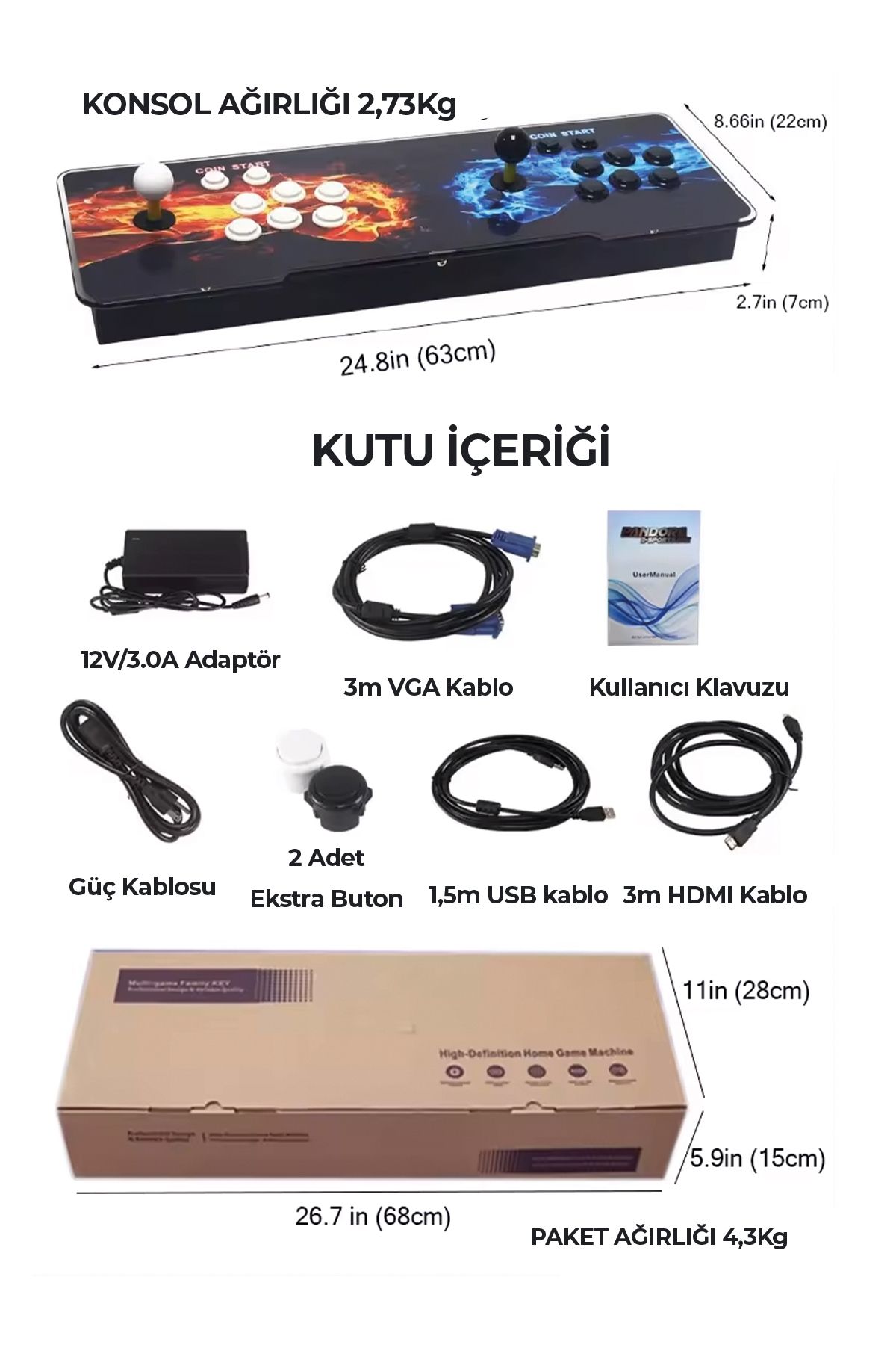 Süper Box 2024 Retro Oyun konsolu - 8