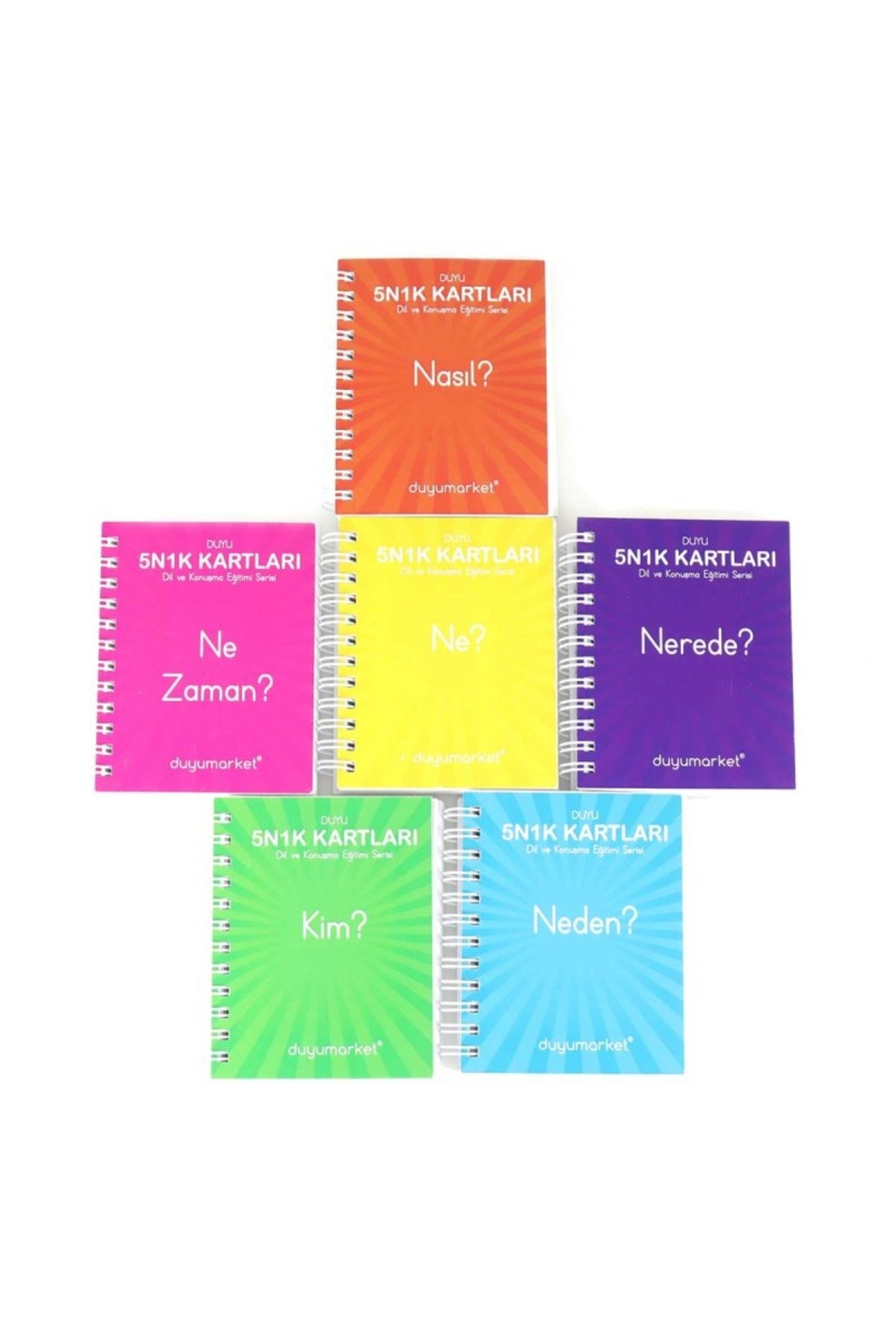DuyuMarket 5n1k Dil Konuşma Kartları - 6mp#039lı Set fotoğrafı 6 (önizleme)