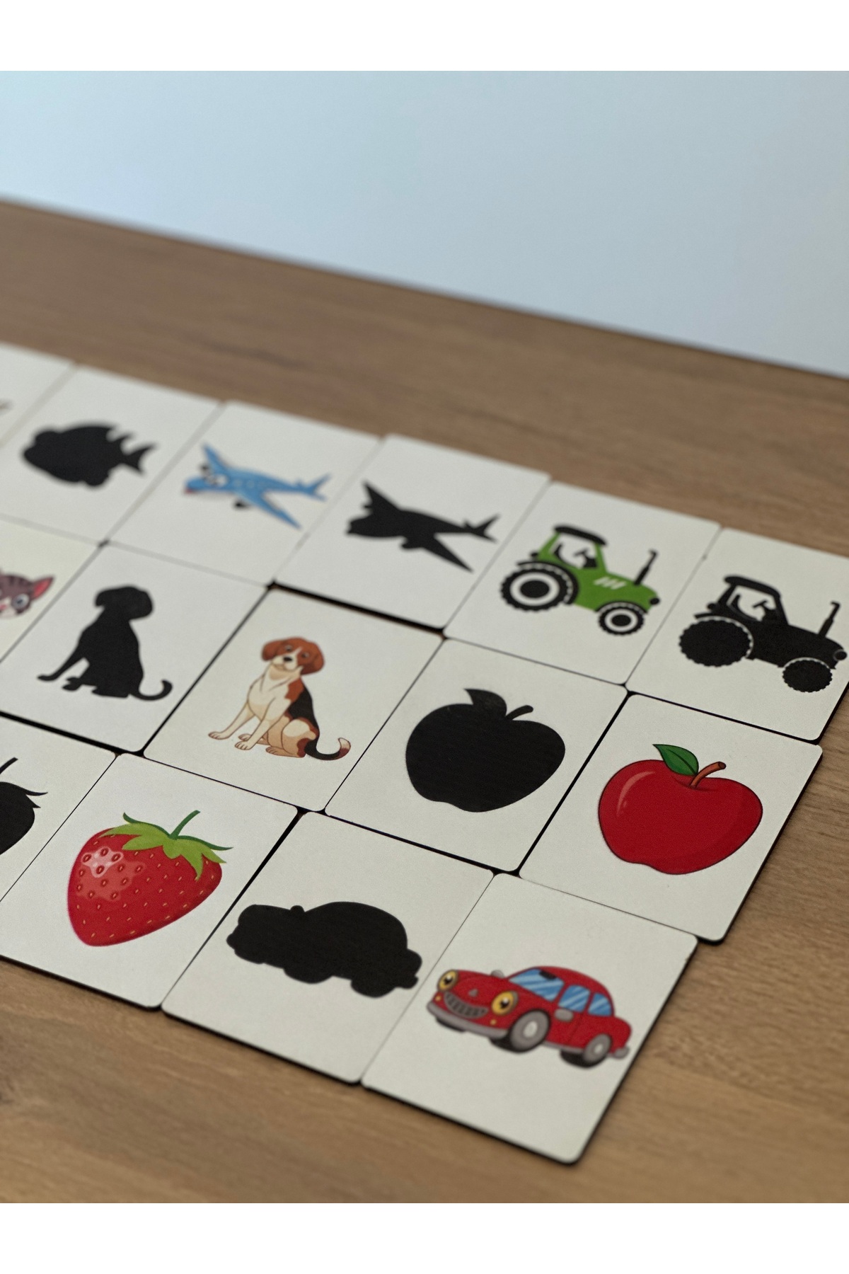 Bellacasa Gölge Eşleme Kartı Ahşap Oyun, Eğitici Oyuncak, Montessori Eğitim Oyuncak,Motor Zeka Oyuncak fotoğrafı 3 (önizleme)