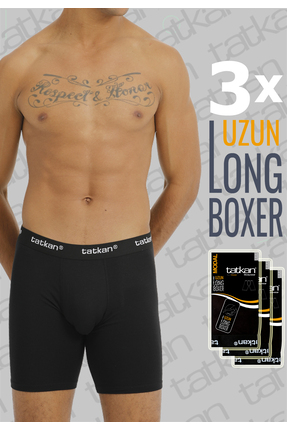 TATKAN BODYWEAR Tatkan - Uzun (LONG) Penye Modal Boxershort (3'LÜ)