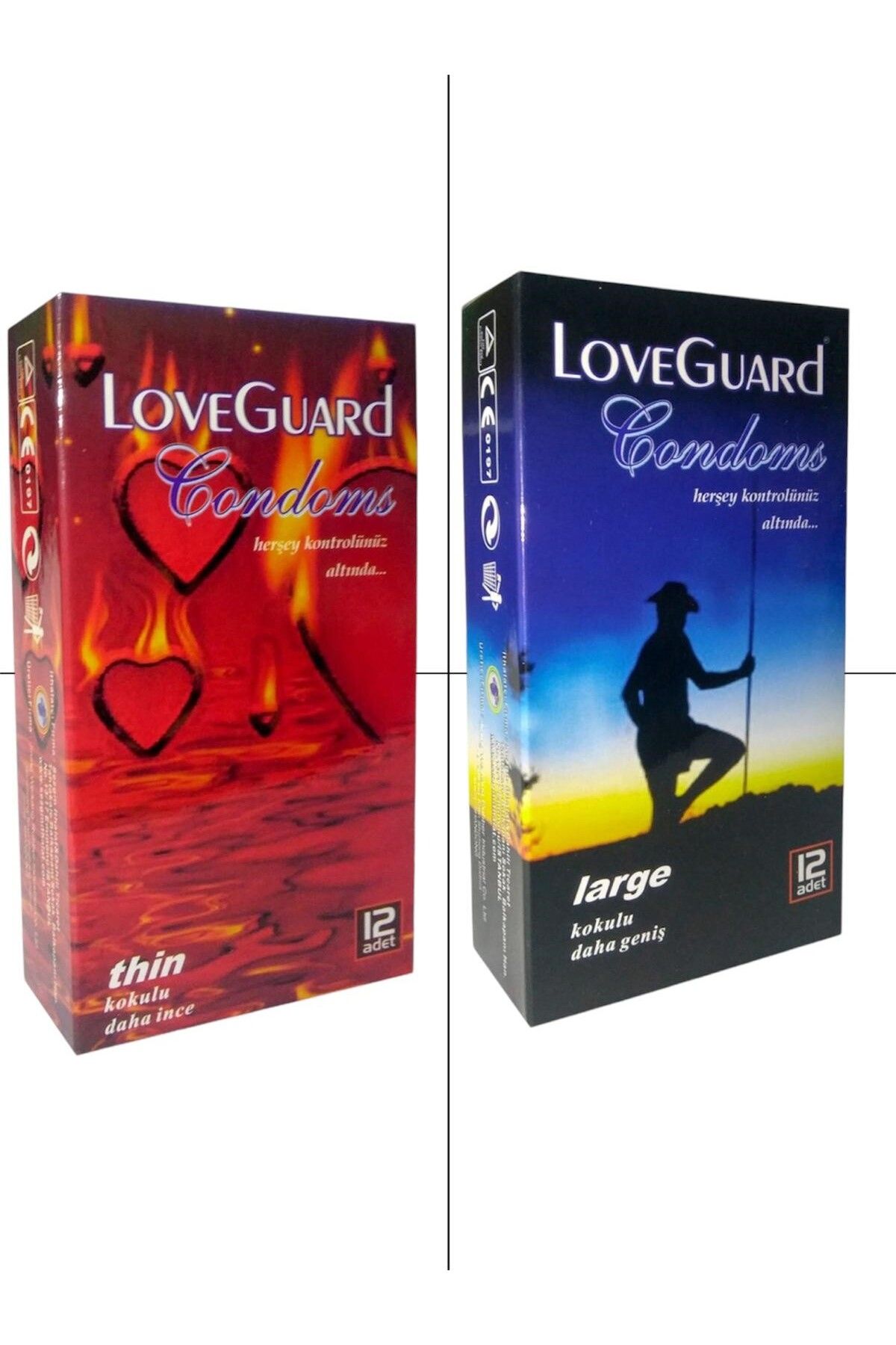 Love Guard LoveGuard 2'li Set 24 Adet Large - Thin