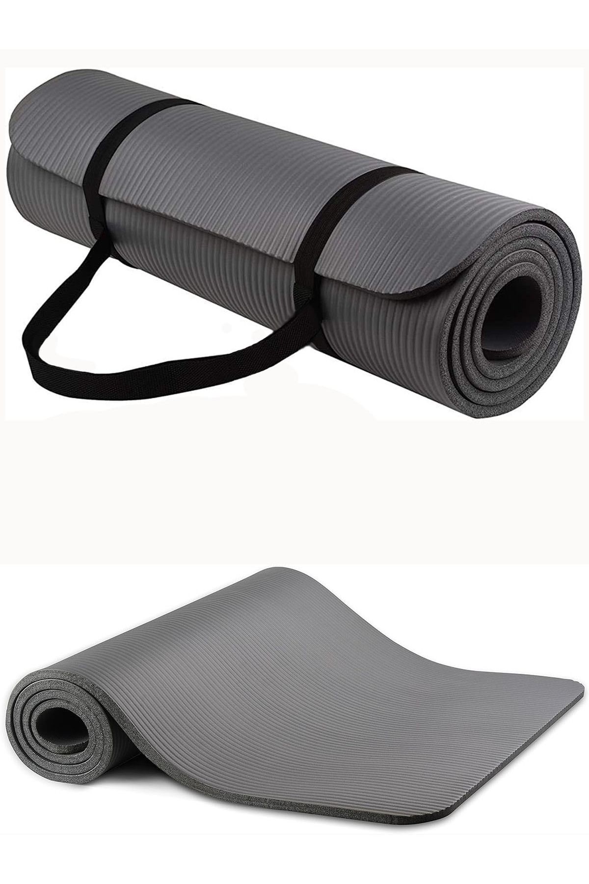 Konfor Zemin 10 mm Pilates Minderi Taşıma Askılı Pilates Yoga Matı Minderi Seti 10 Mm