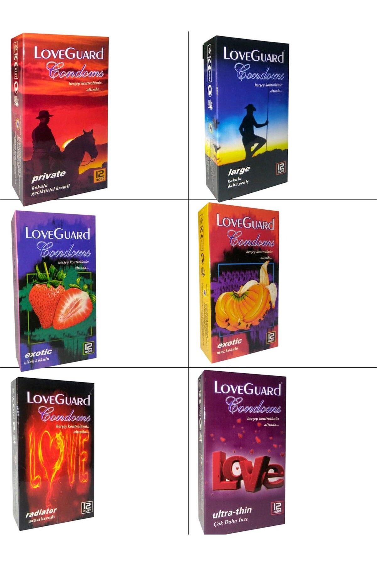 Love Guard LoveGuard 6'lı Set 72 Adet