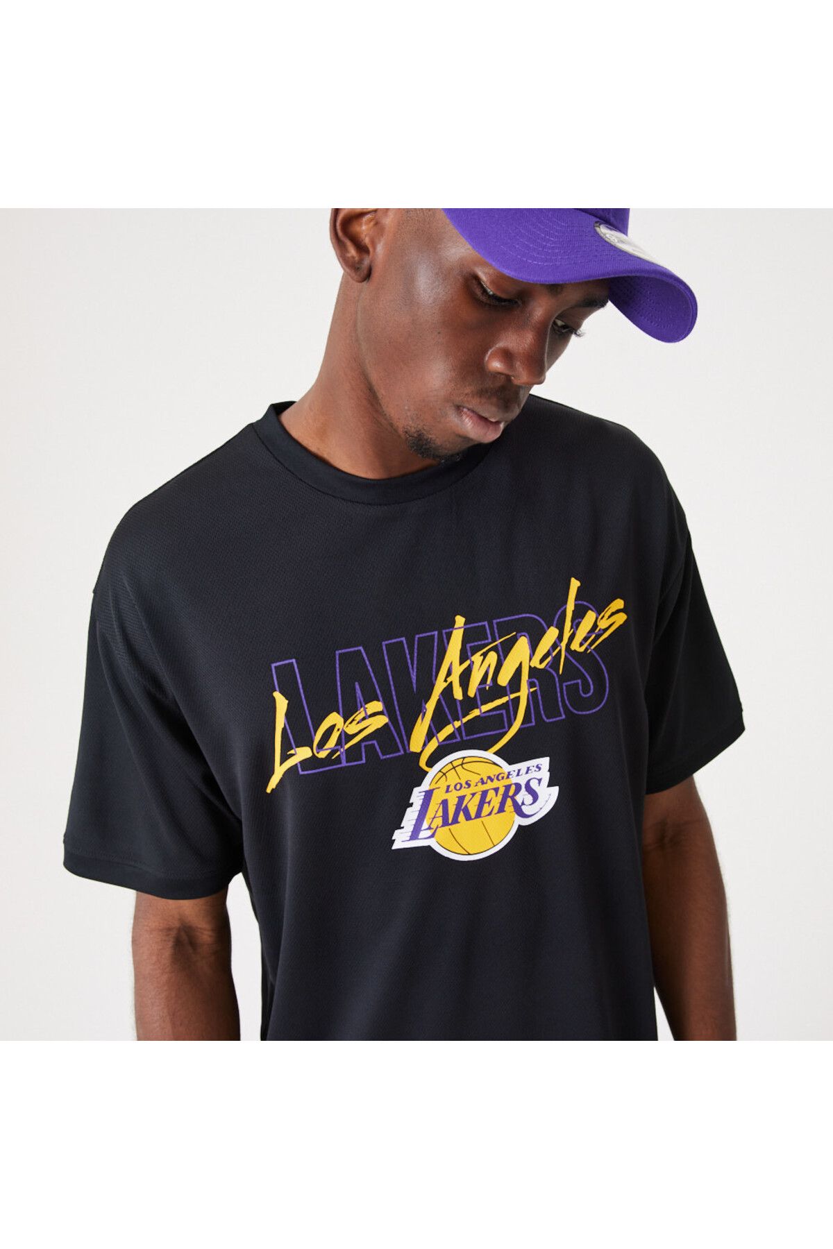 NEW ERA-تي شيرت Loslak Black SCRIPT OS Mesh 6
