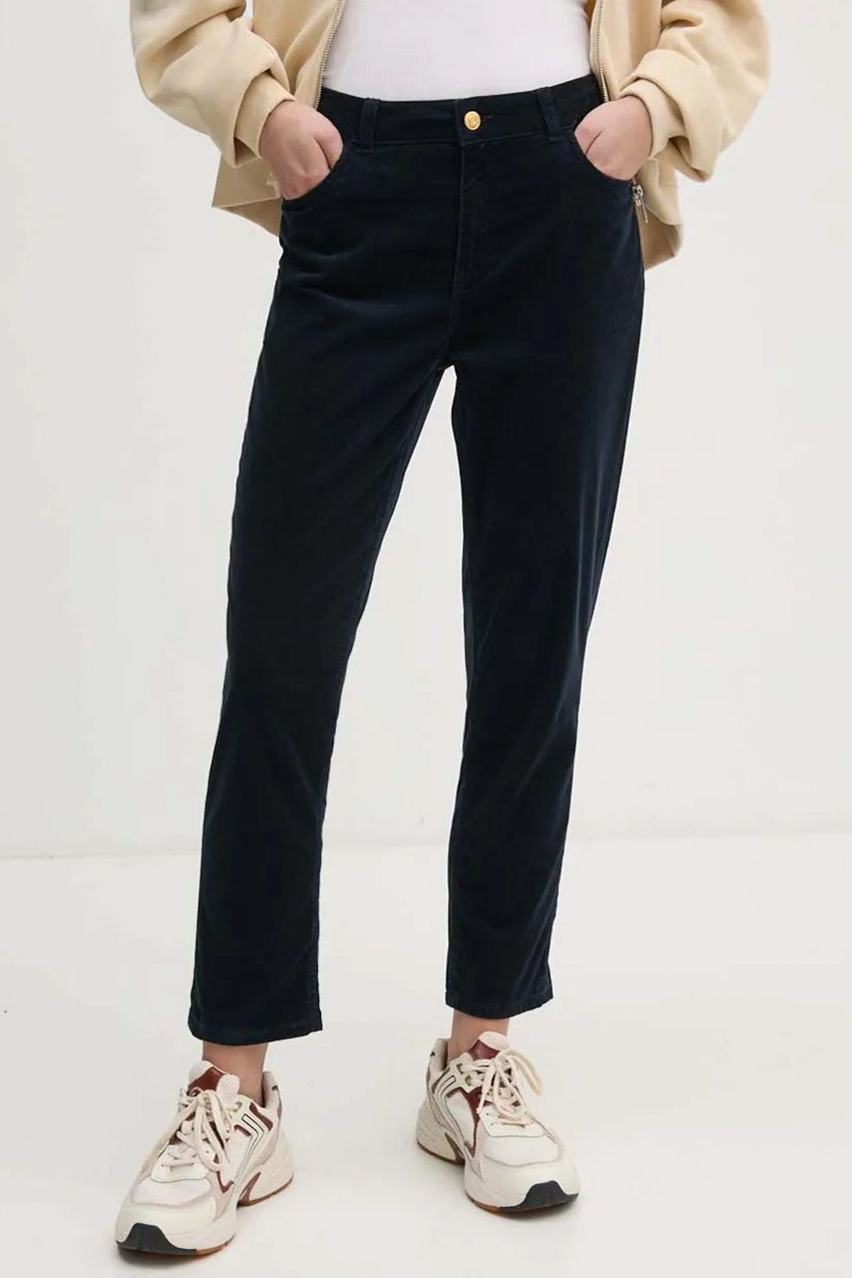 Tommy Hilfiger Spodnie Corduroy Stretch Slim Kobieta - 34