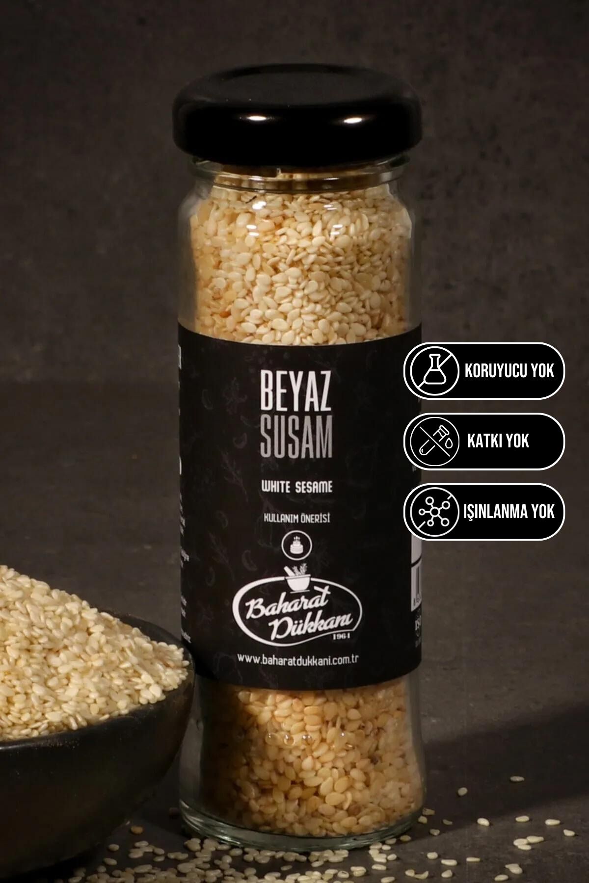 Baharat Dükkanı Beyaz Susam 65gr (cam)