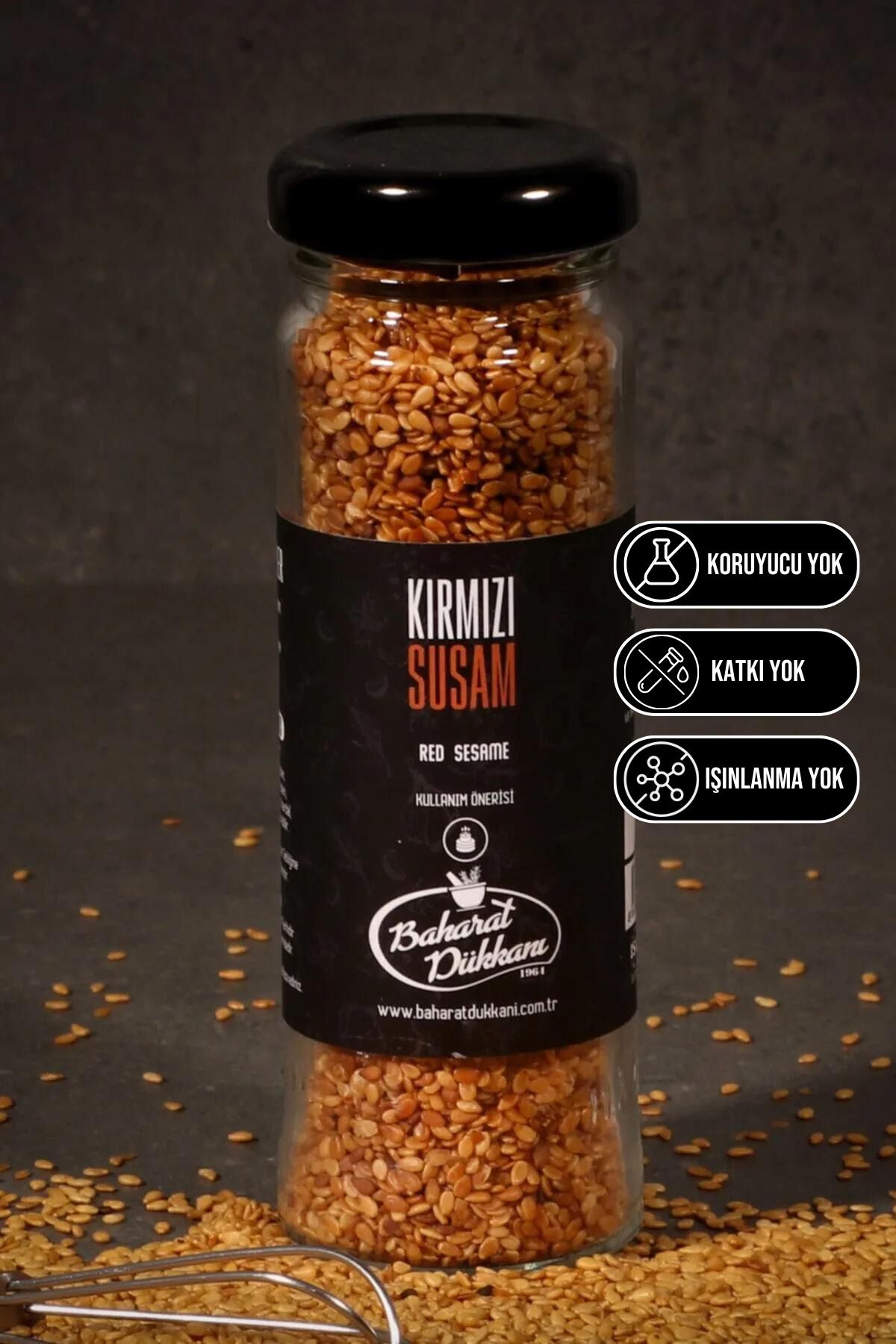 Baharat Dükkanı Kırmızı Susam 65gr (cam)