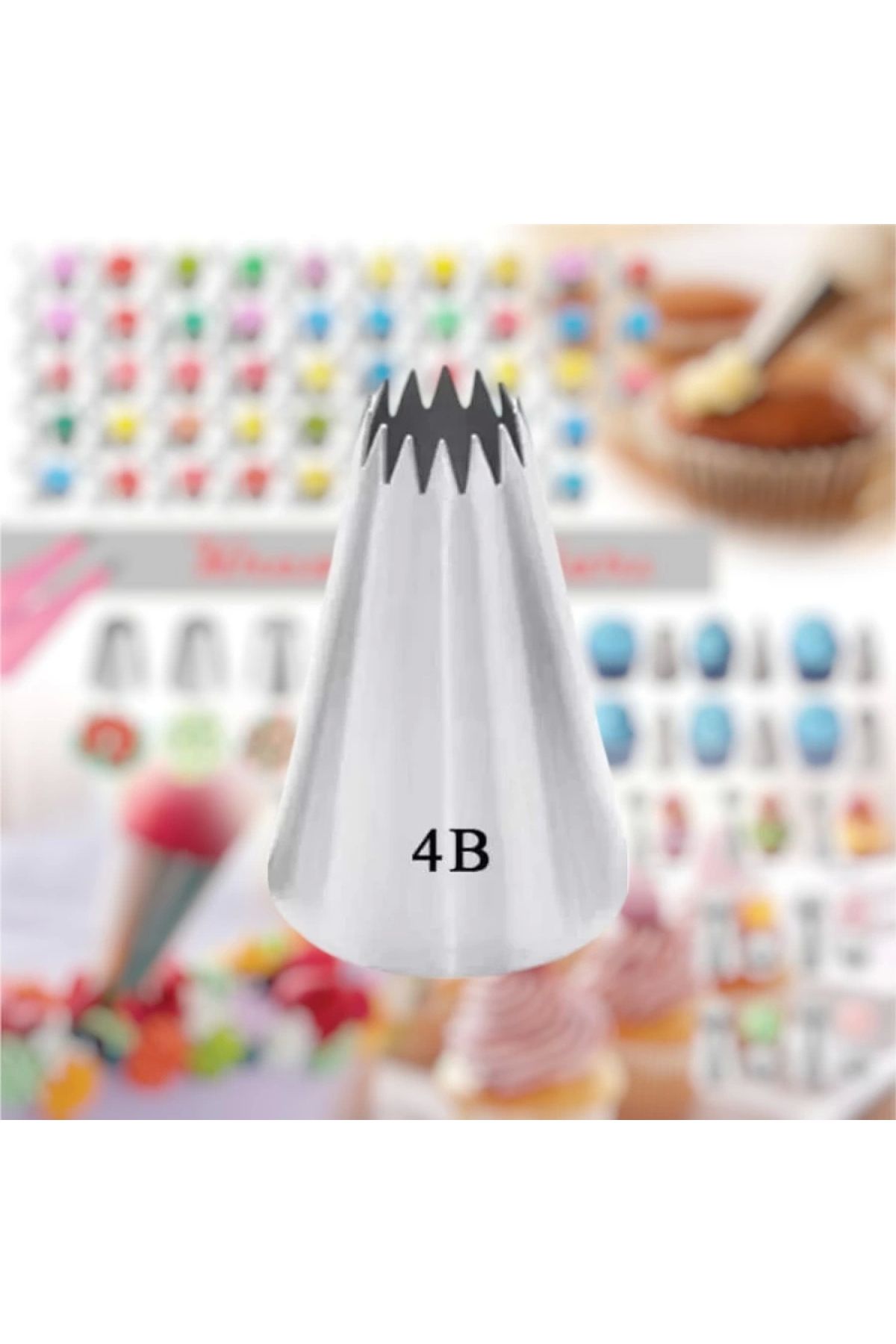 artizanmutfak Büyük Boy Açık Yıldız 14 Diş Krema Duyu 25x12x38 Mm | İthal Krema Torbası Hediye (DY-4B)