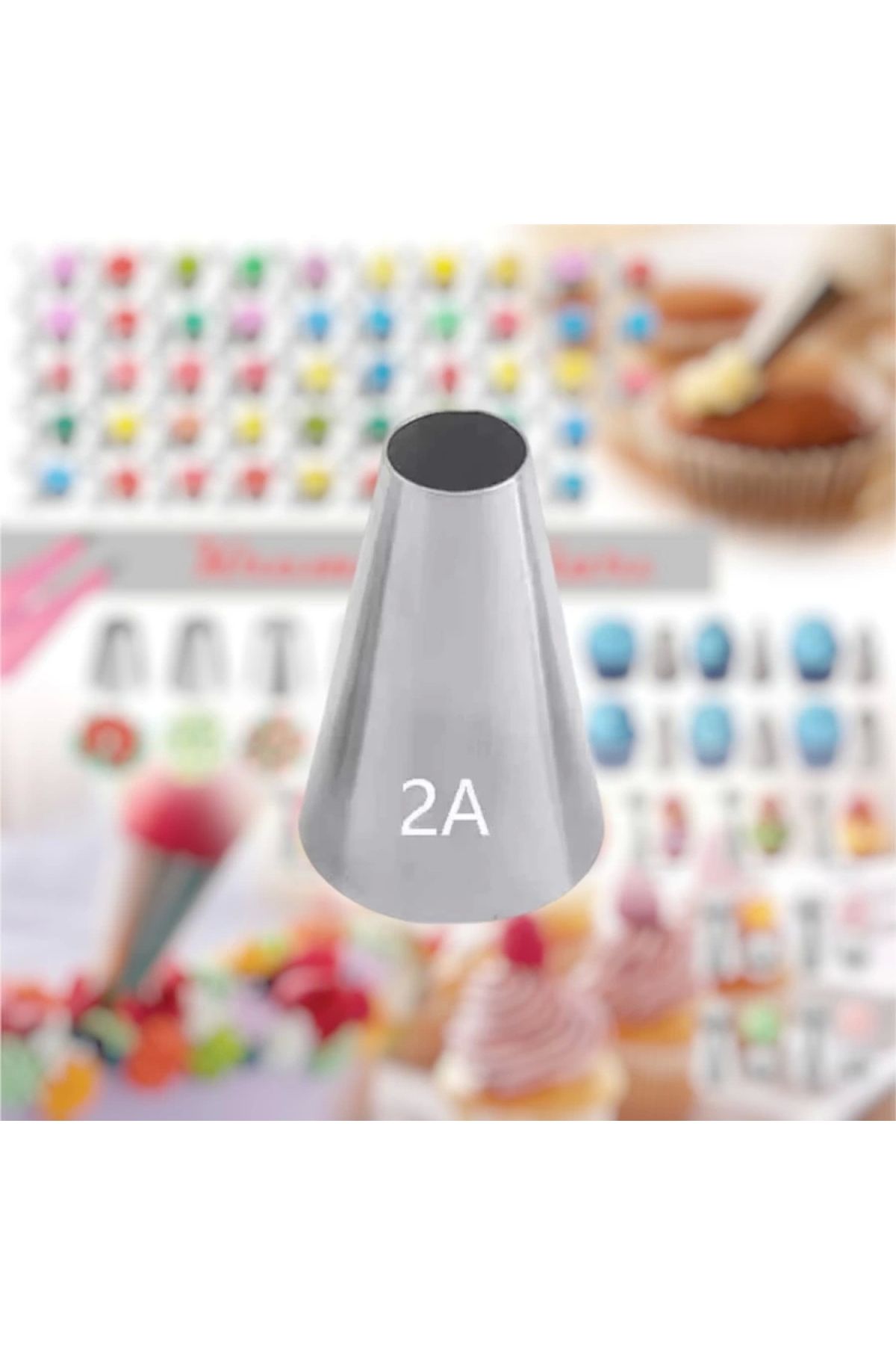 artizanmutfak Büyük Boy Yuvarlak Krema Duyu 24x12x38 Mm | İthal Krema Torbası Hediye (DY-2A)