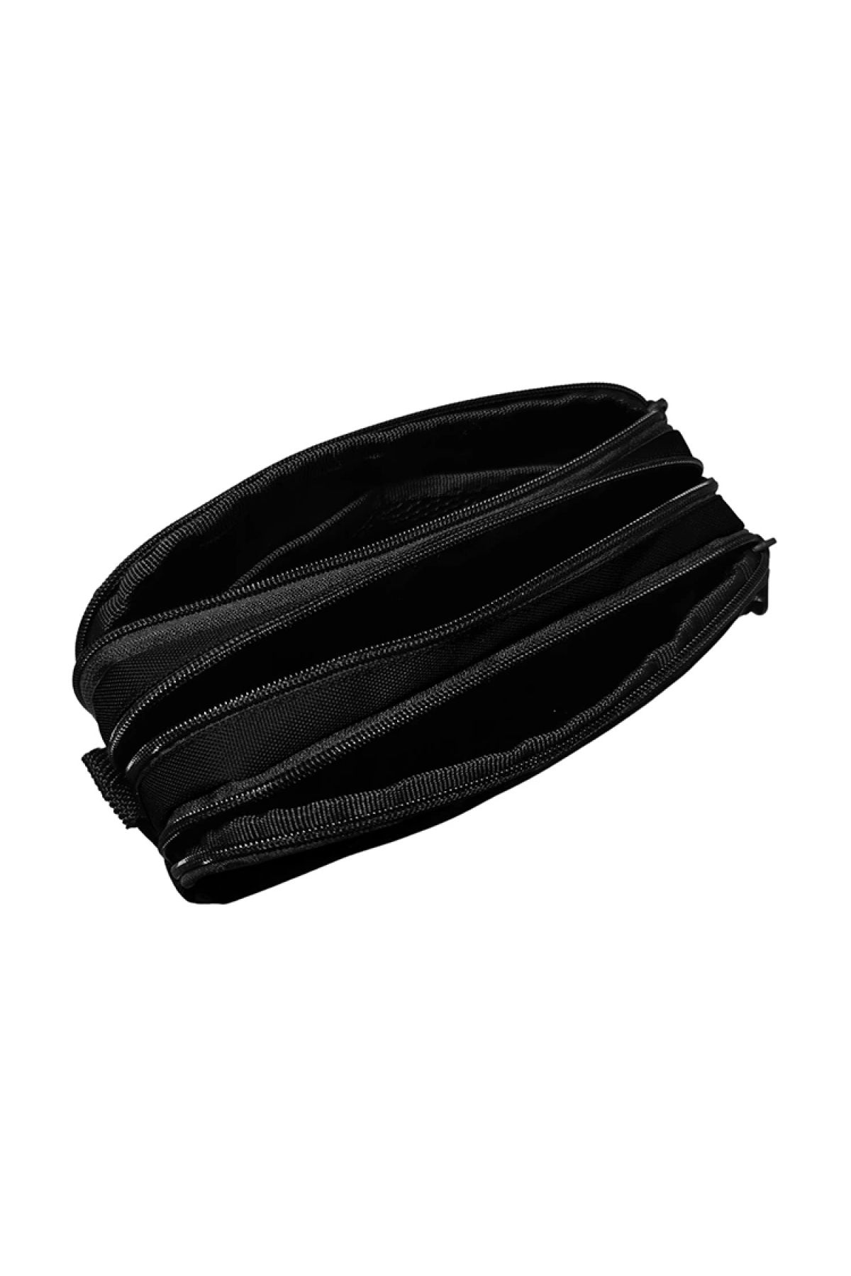 Jacbag-Jac-33 Triple Black Pencil Bag - Three Compartments 3
