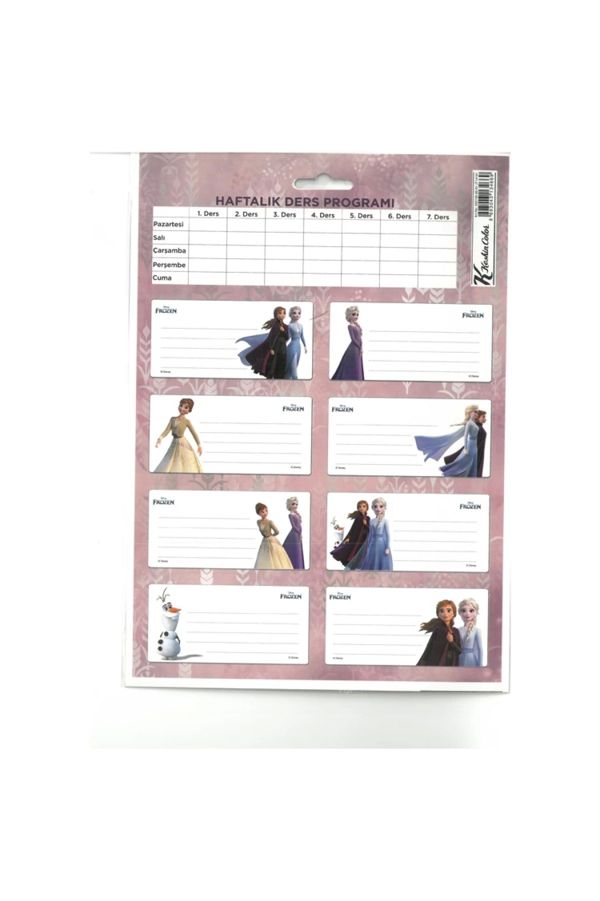 Frozen-Sharp220130 Class II Programmed - 3-Piece School Label Set 2