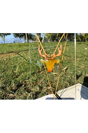 bo wood el yapımı zeytin agacı epoksi geyik kolyesi