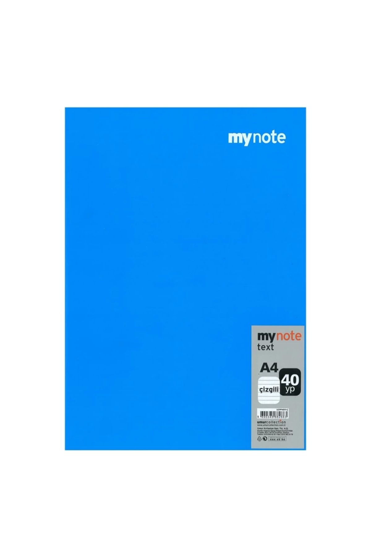 Umur-Mynote Neon Text Pp Cover Notebook A4 40 YpCheckered 1