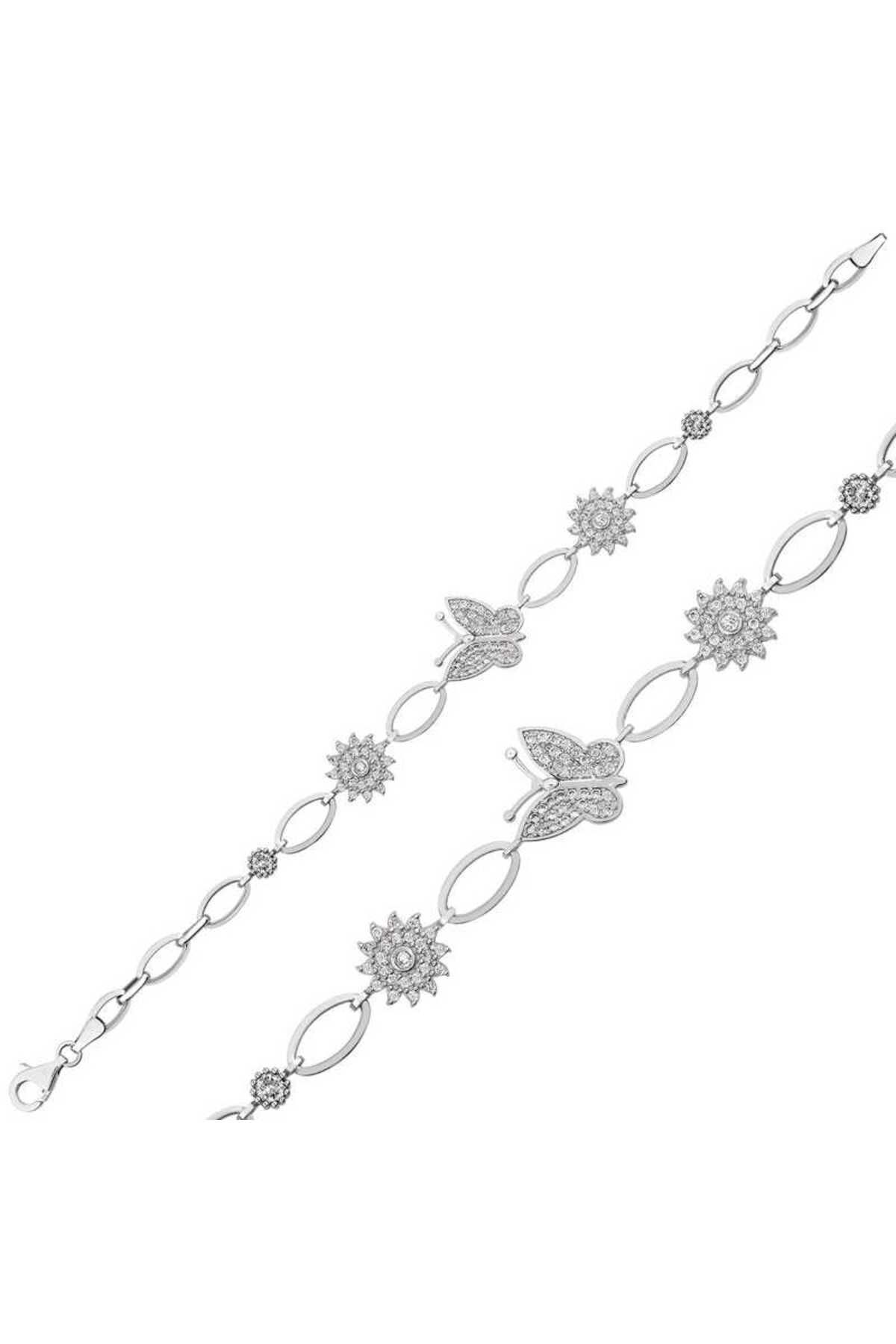 BAZAARİO 925 Ayar Gümüş Kelebek Bileklik